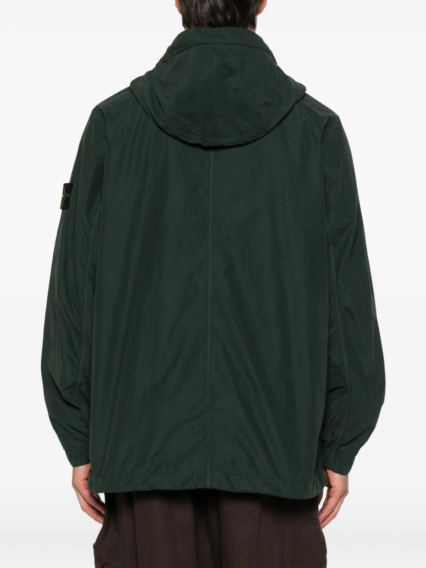 zip-fastening hooded jacket