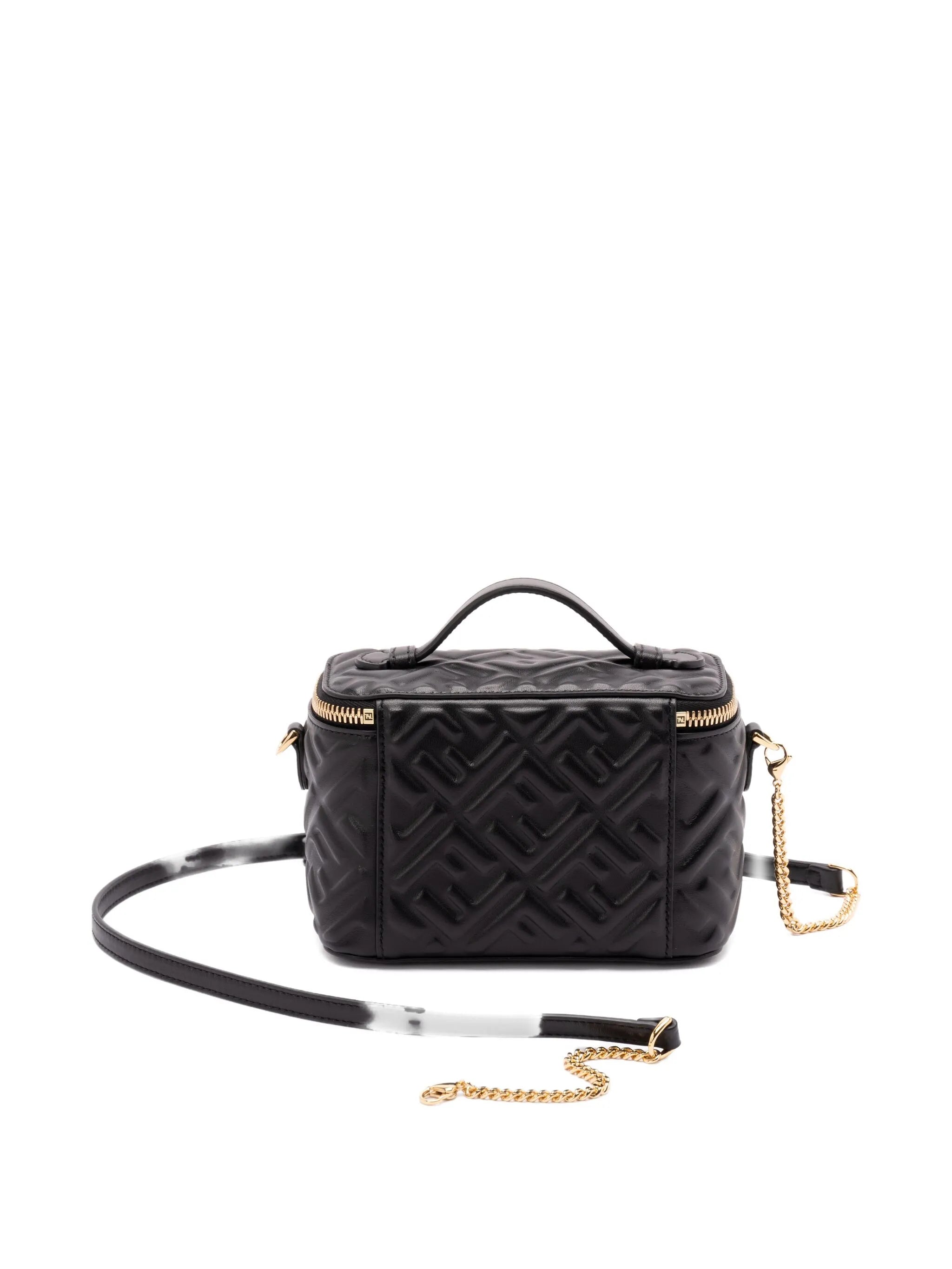 Vanity quilted leather mini crossbody bag