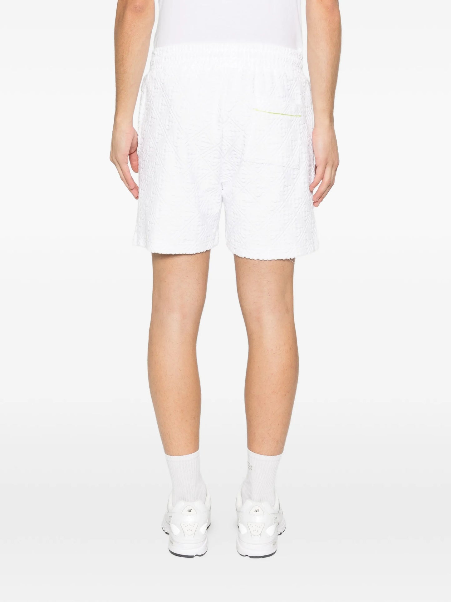 towelling monogram shorts