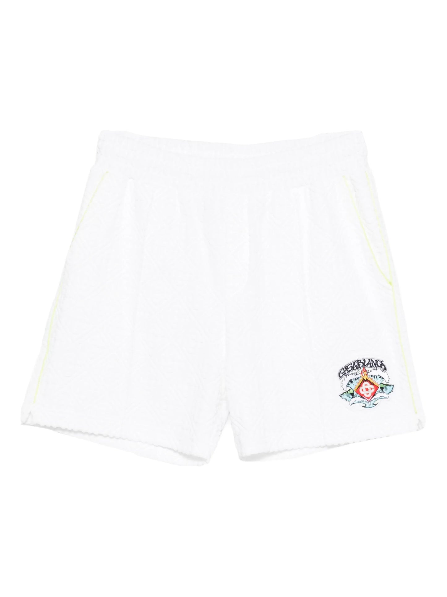 towelling monogram shorts