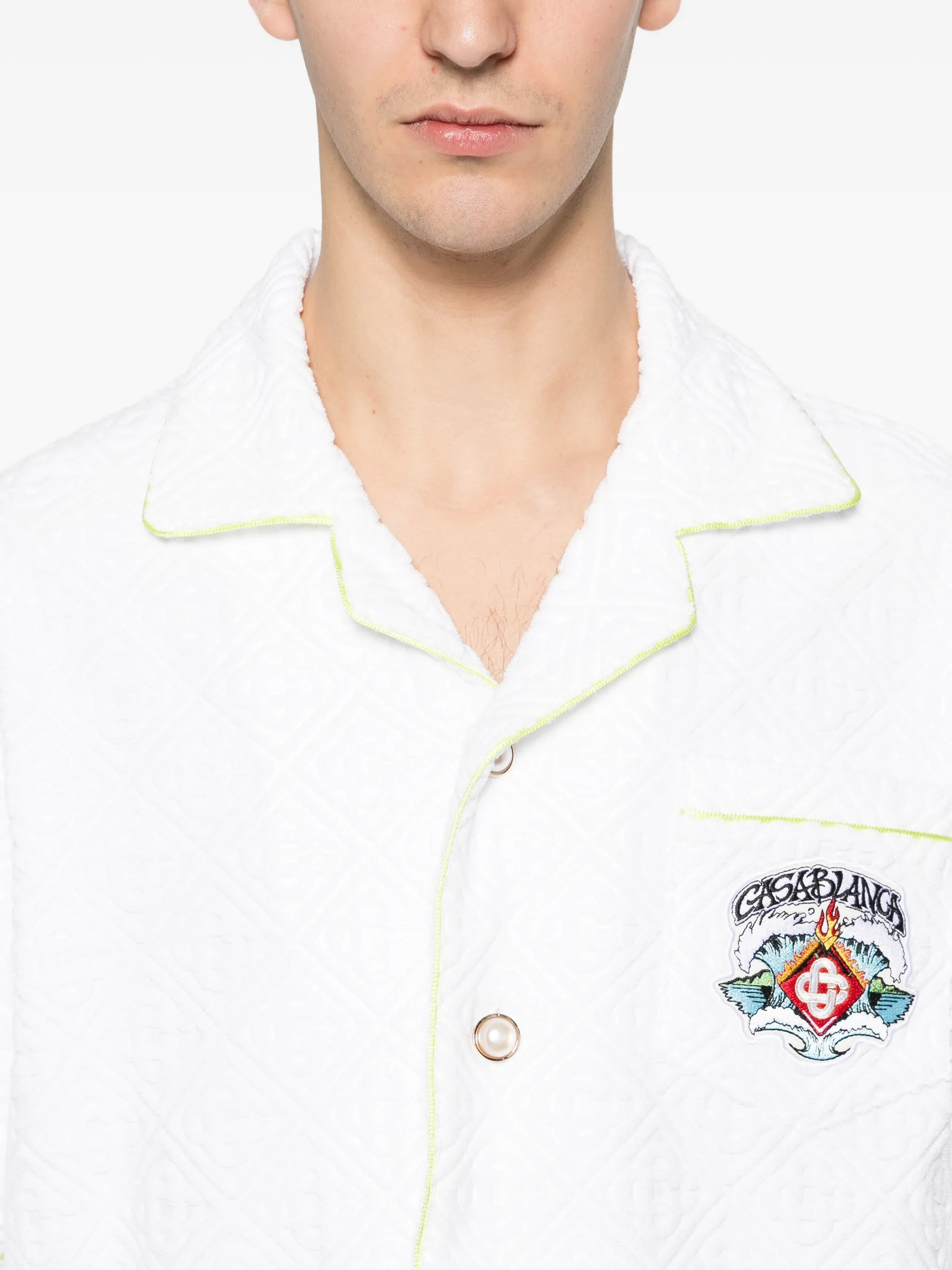 monogram towelling shirt