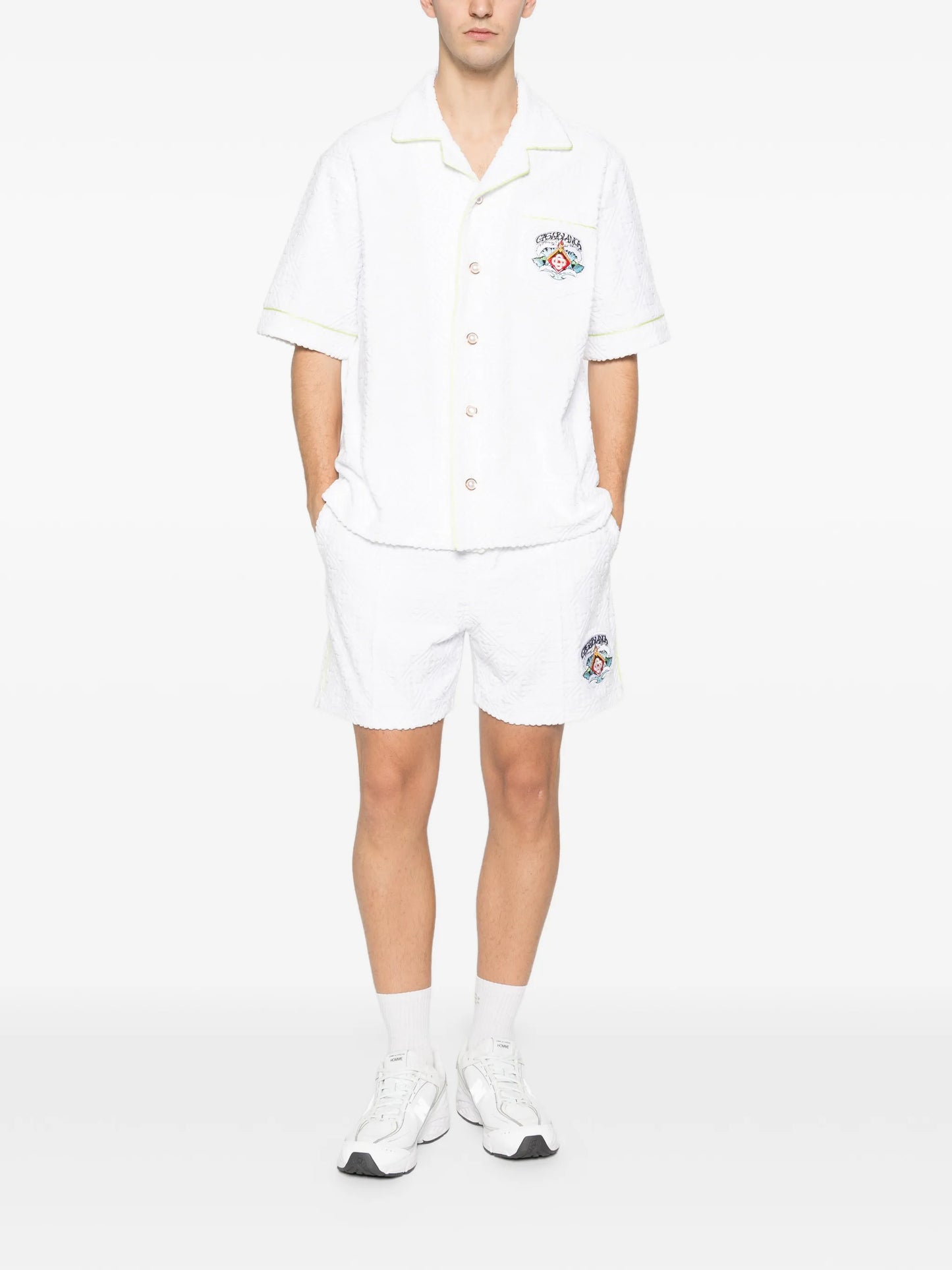 monogram towelling shirt