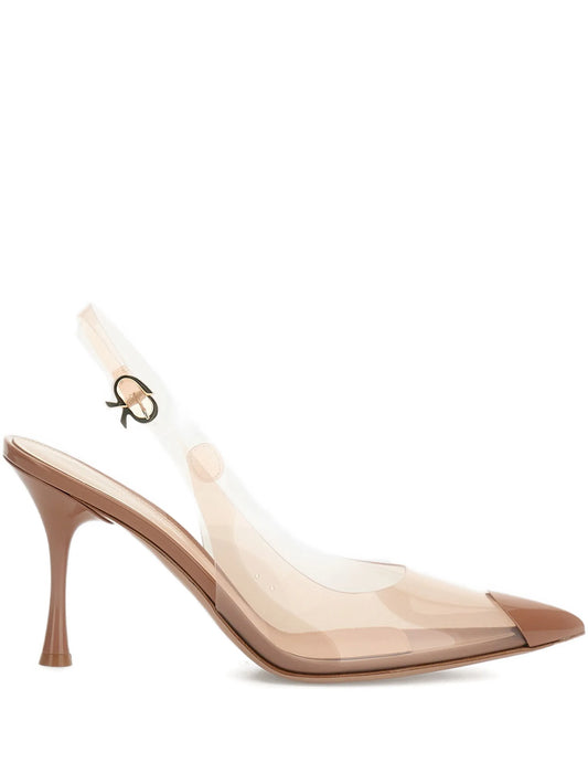 85mm Diana slingback transparent pumps
