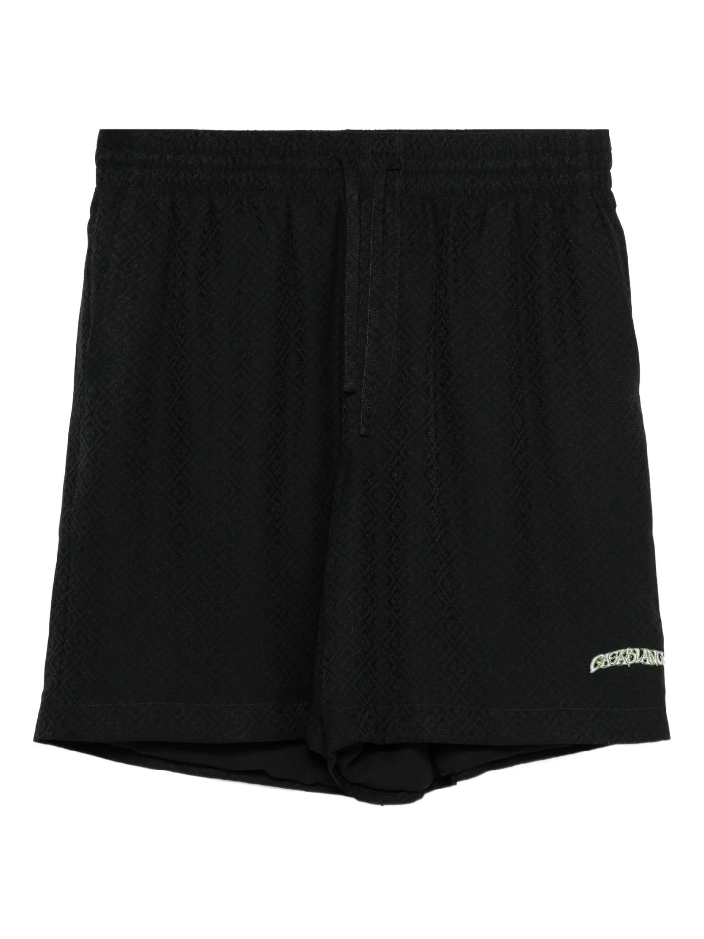 logo-print silk shorts