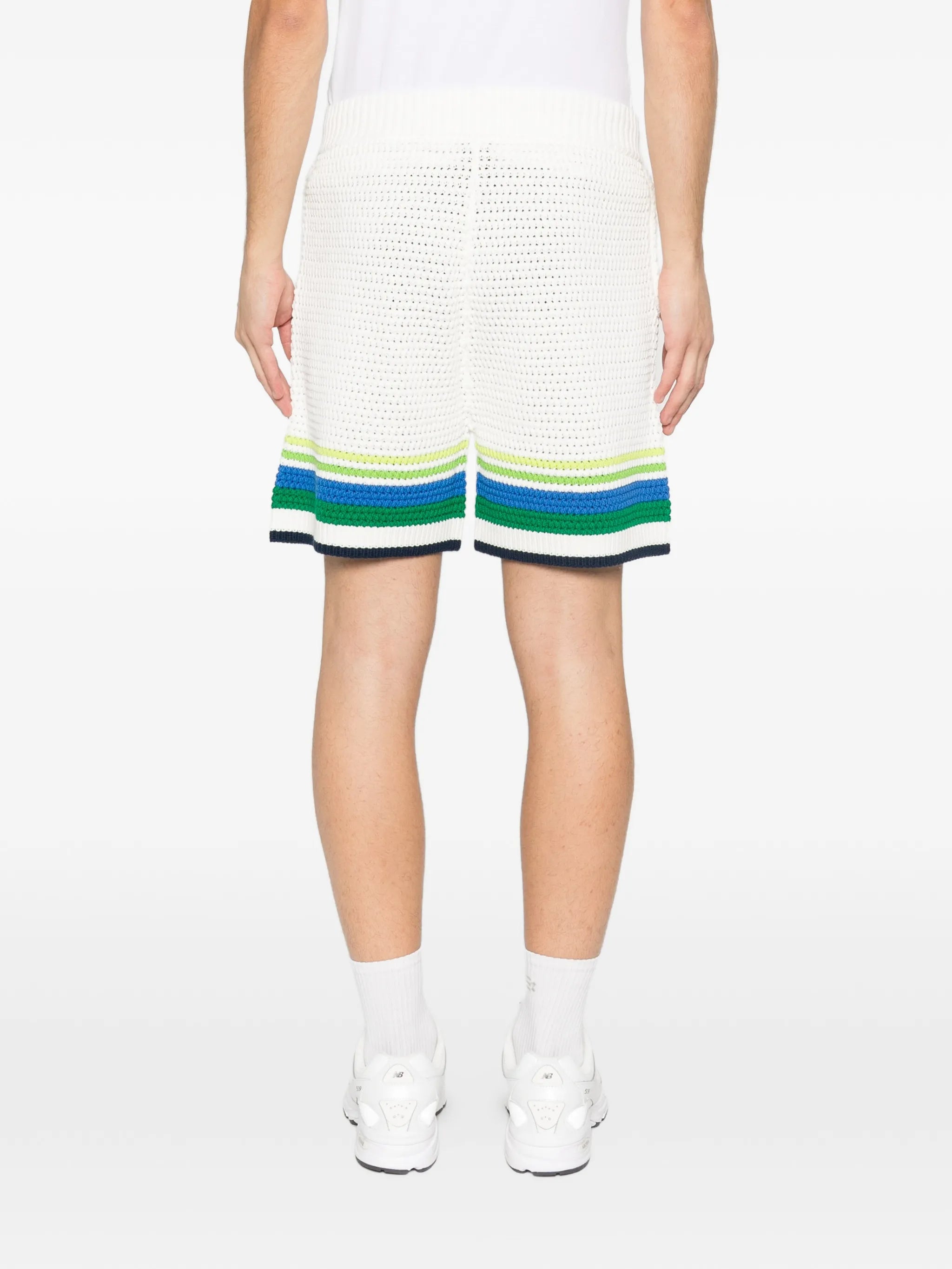 stripe-detail knitted shorts