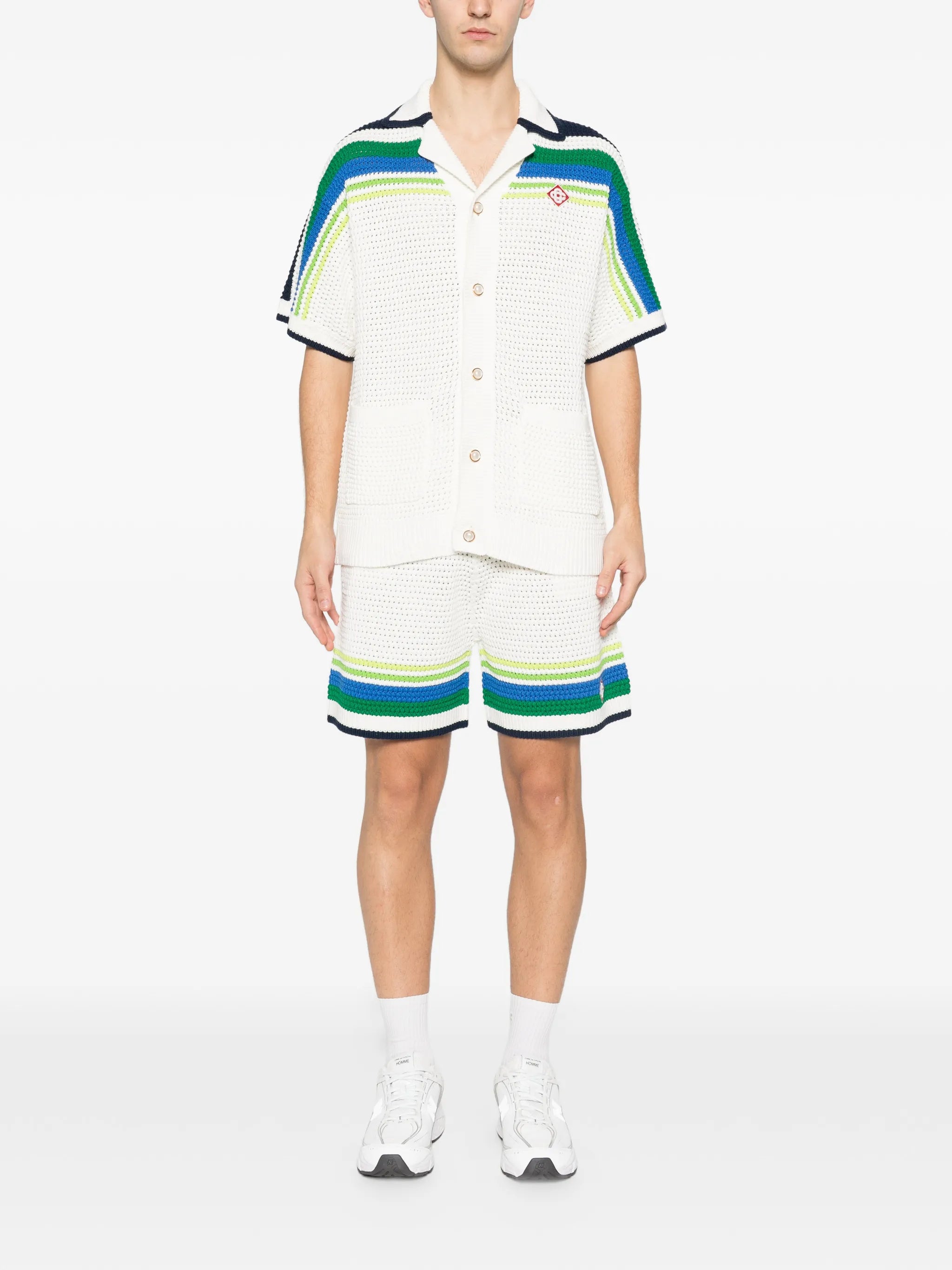 stripe-detail knitted shorts