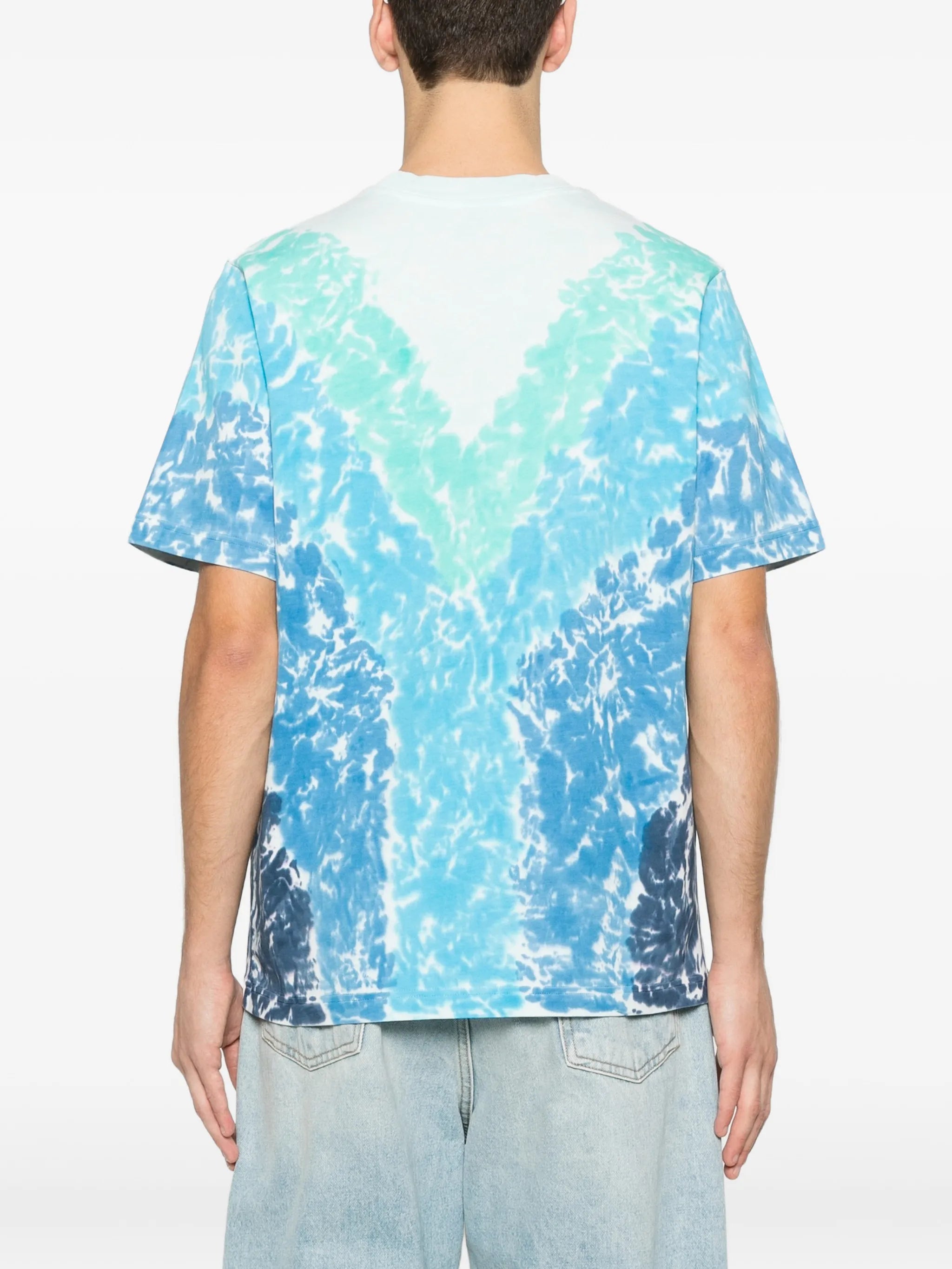 lotus-print T-shirt