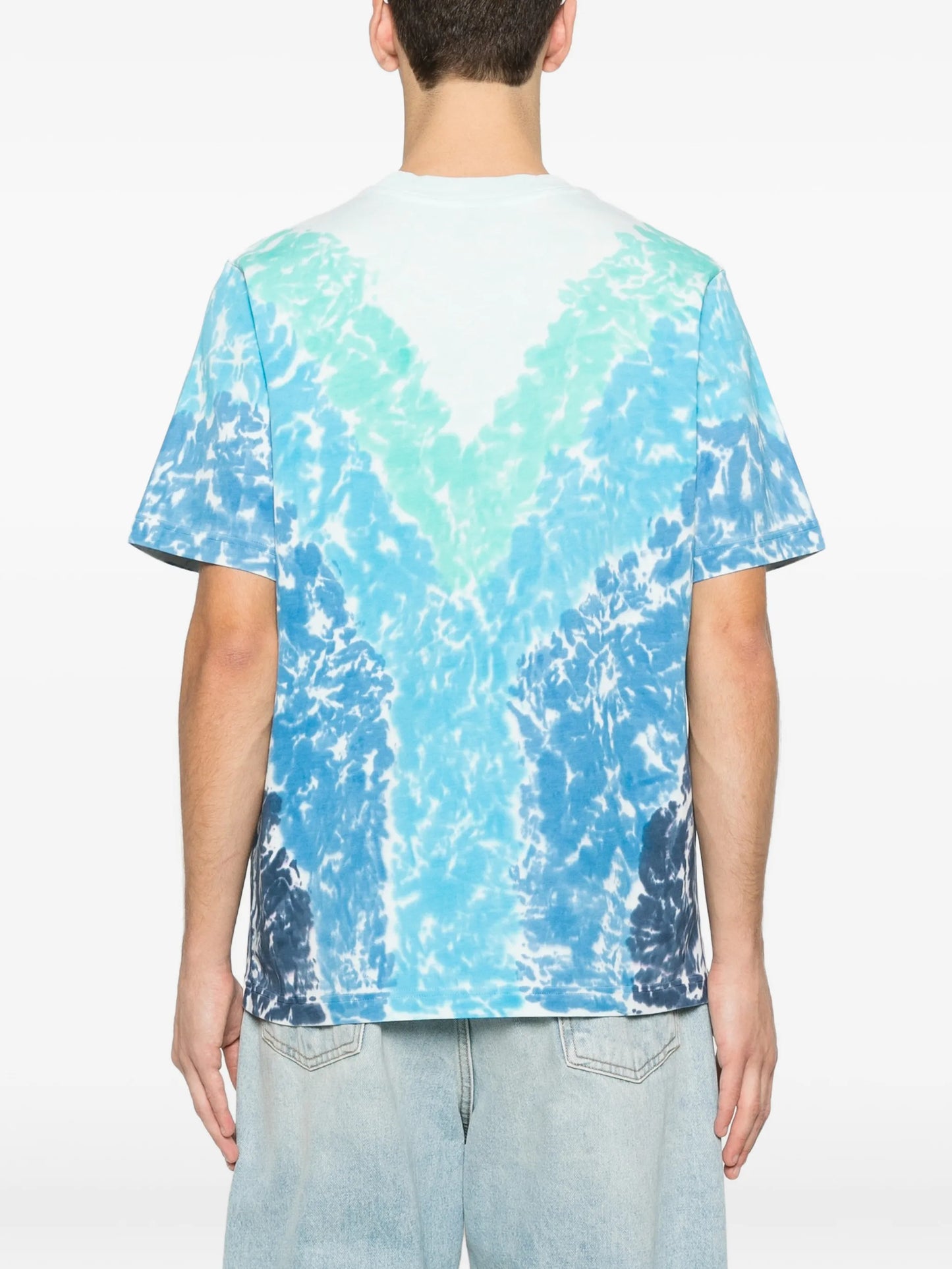 lotus-print T-shirt