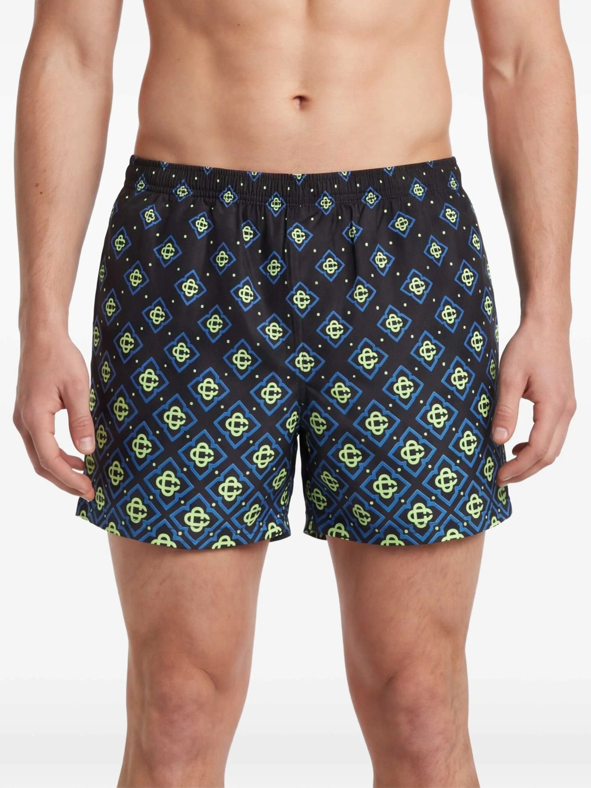 degrade monogram-print swim shorts