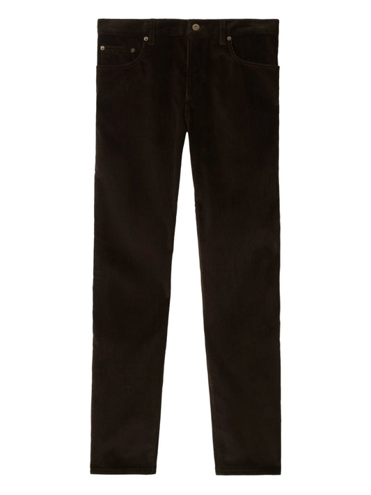 corduroy straight-leg trousers