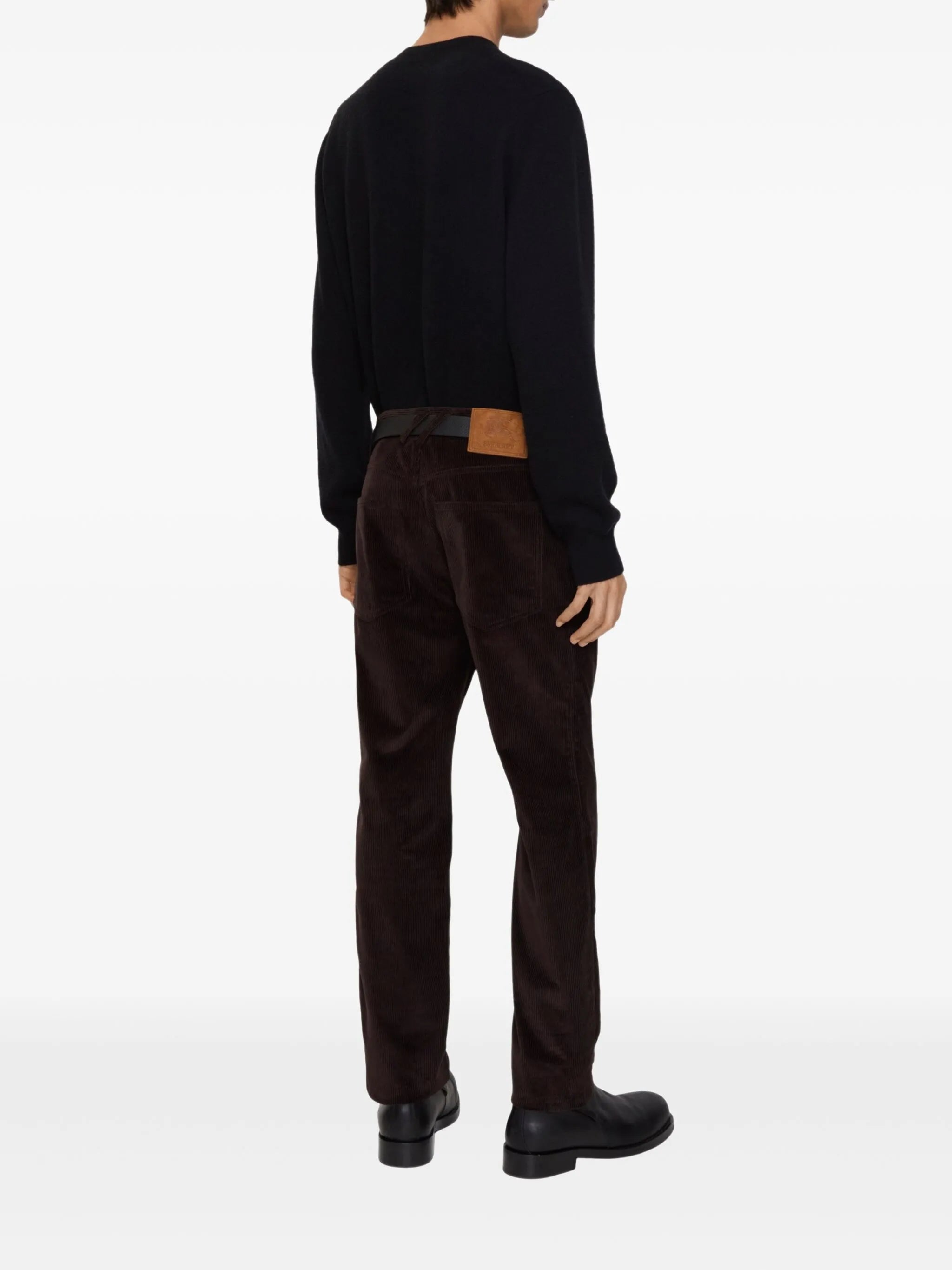 corduroy straight-leg trousers