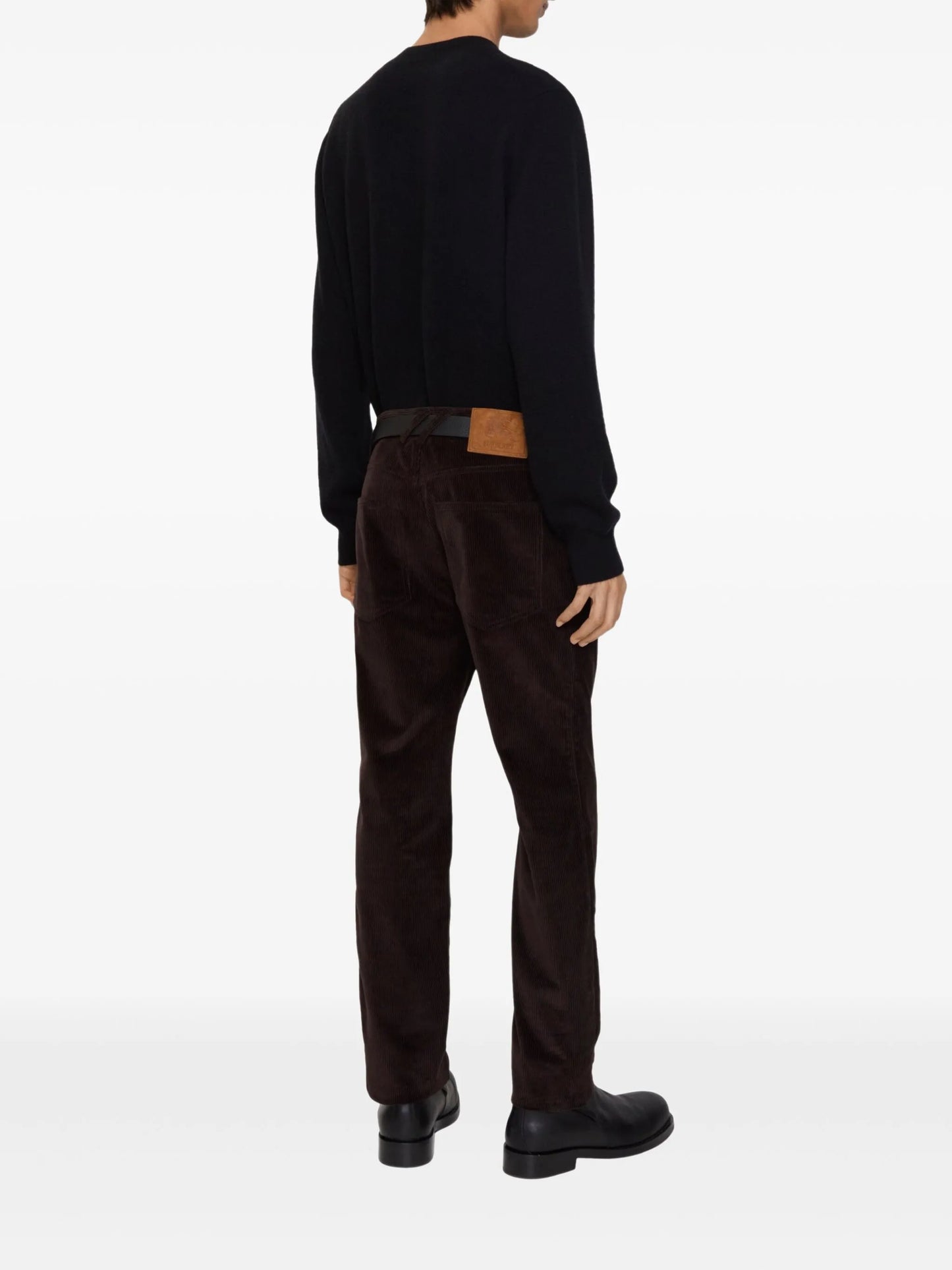 corduroy straight-leg trousers