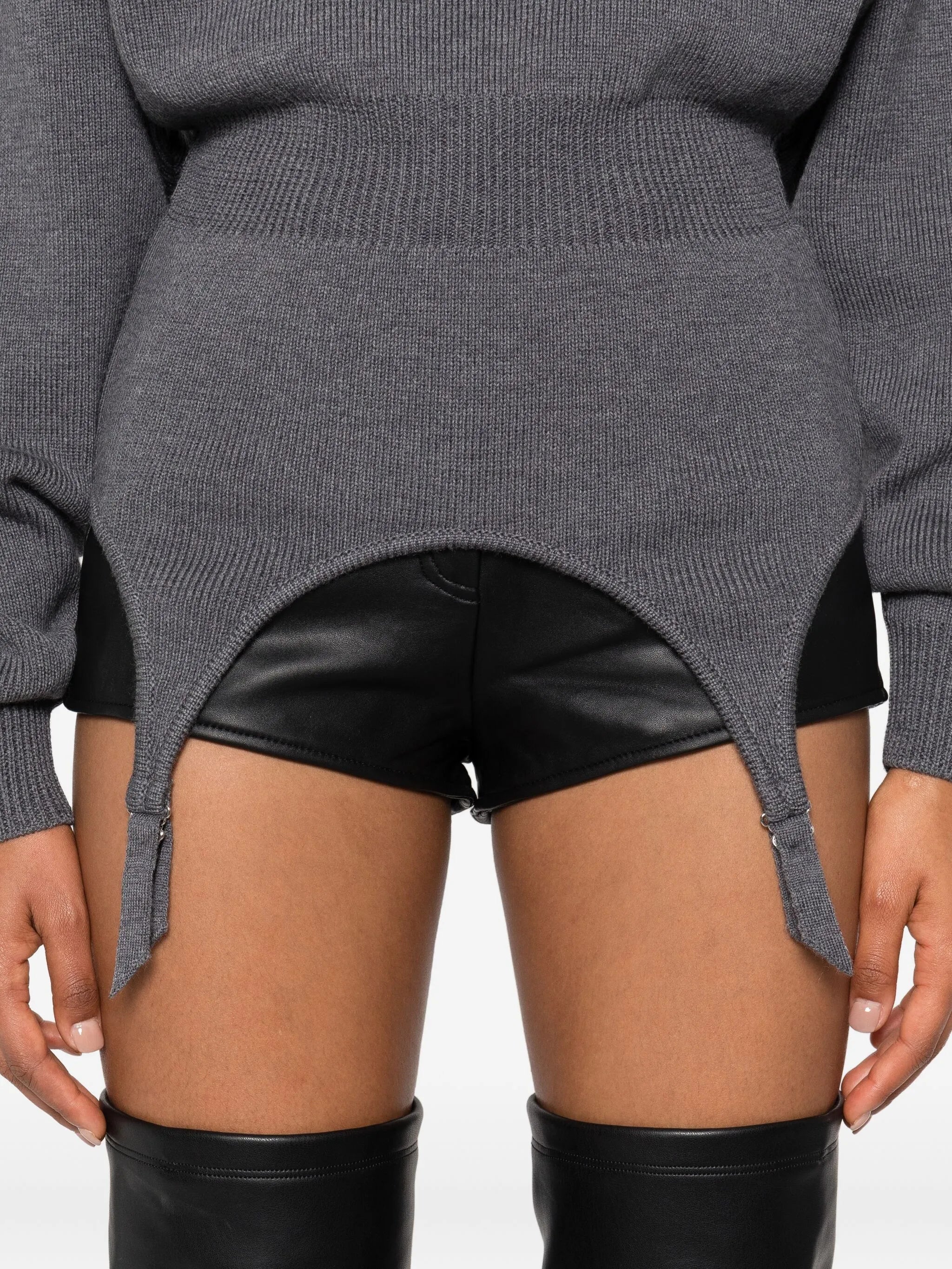 mock-neck long-sleeve pullover