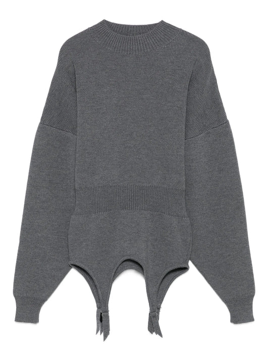 mock-neck long-sleeve pullover