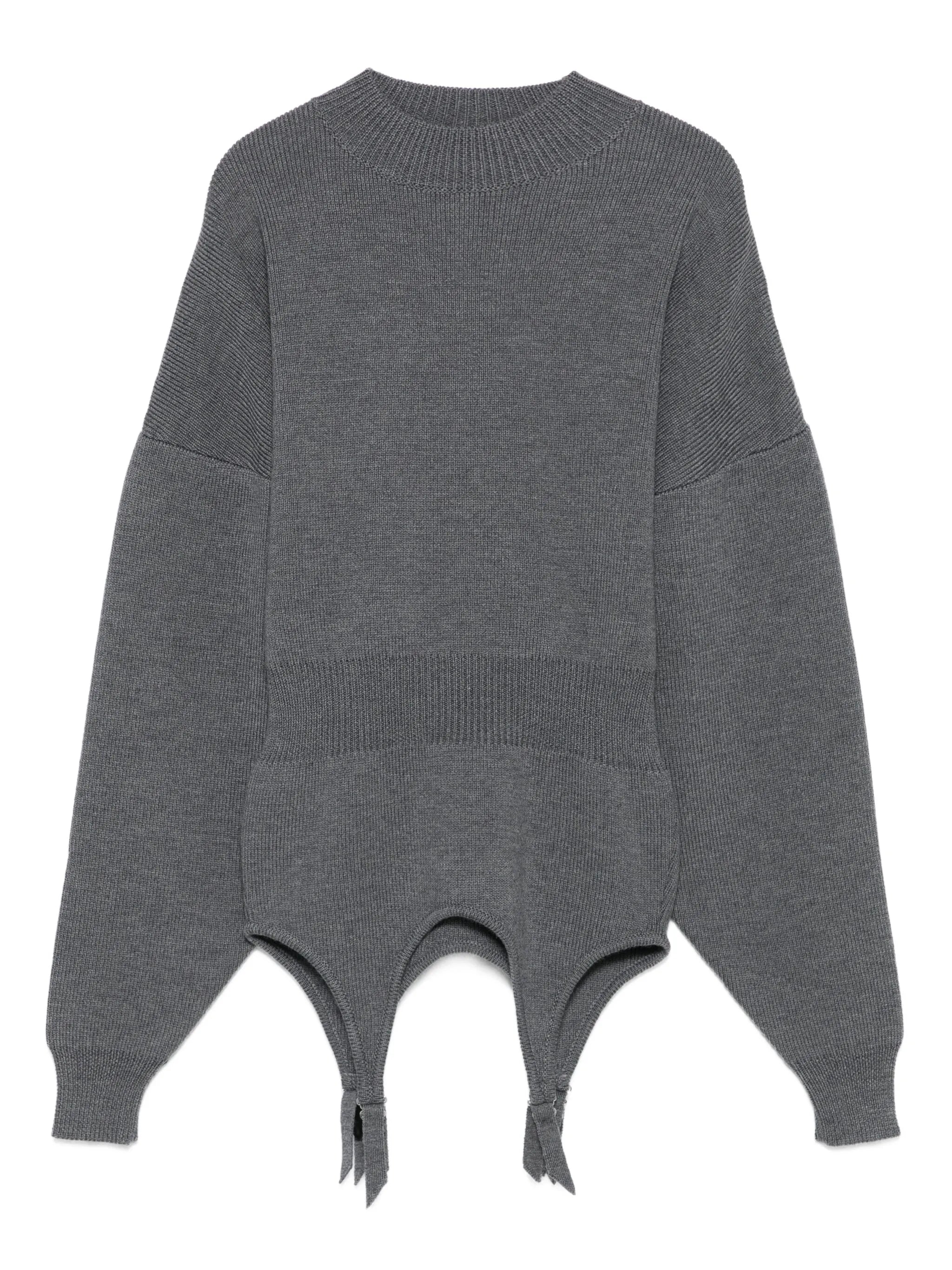 mock-neck long-sleeve pullover