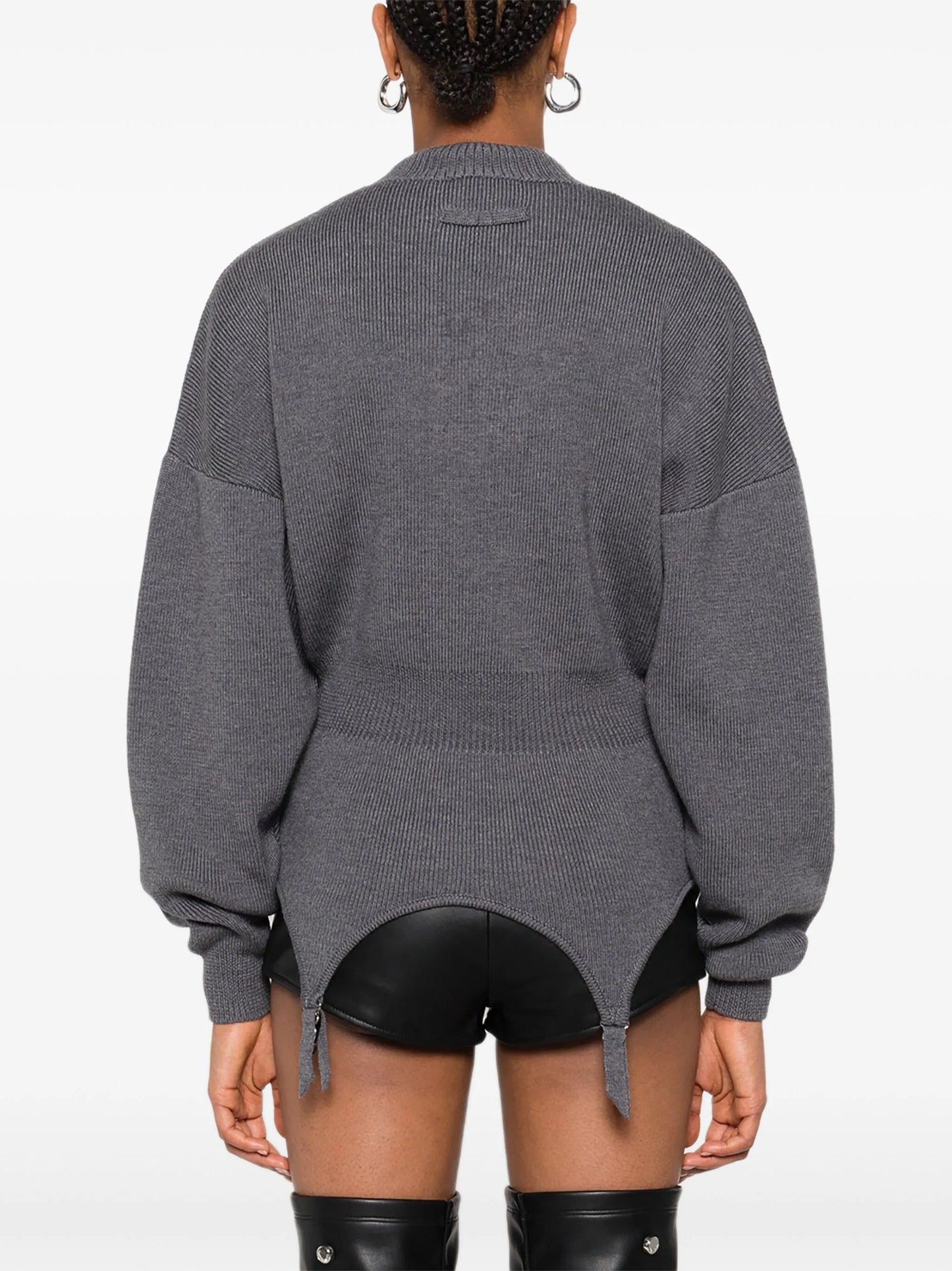 mock-neck long-sleeve pullover