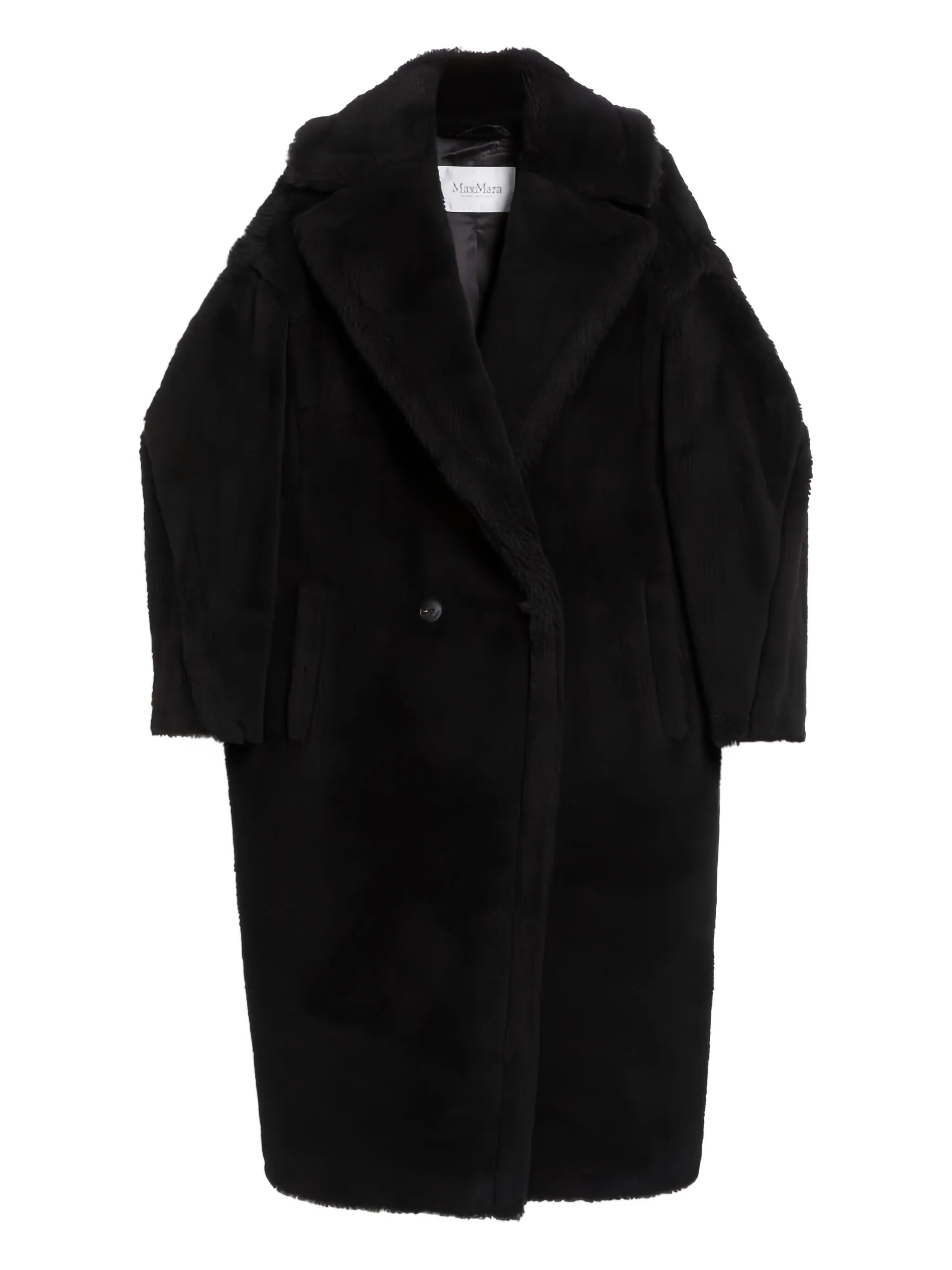 Teddy fleece-collar coat