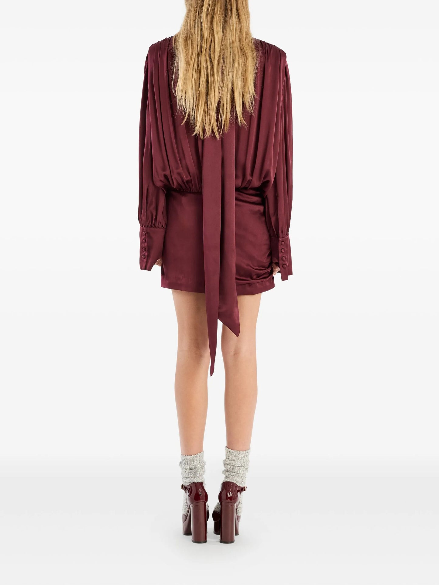 v-neck mini dress