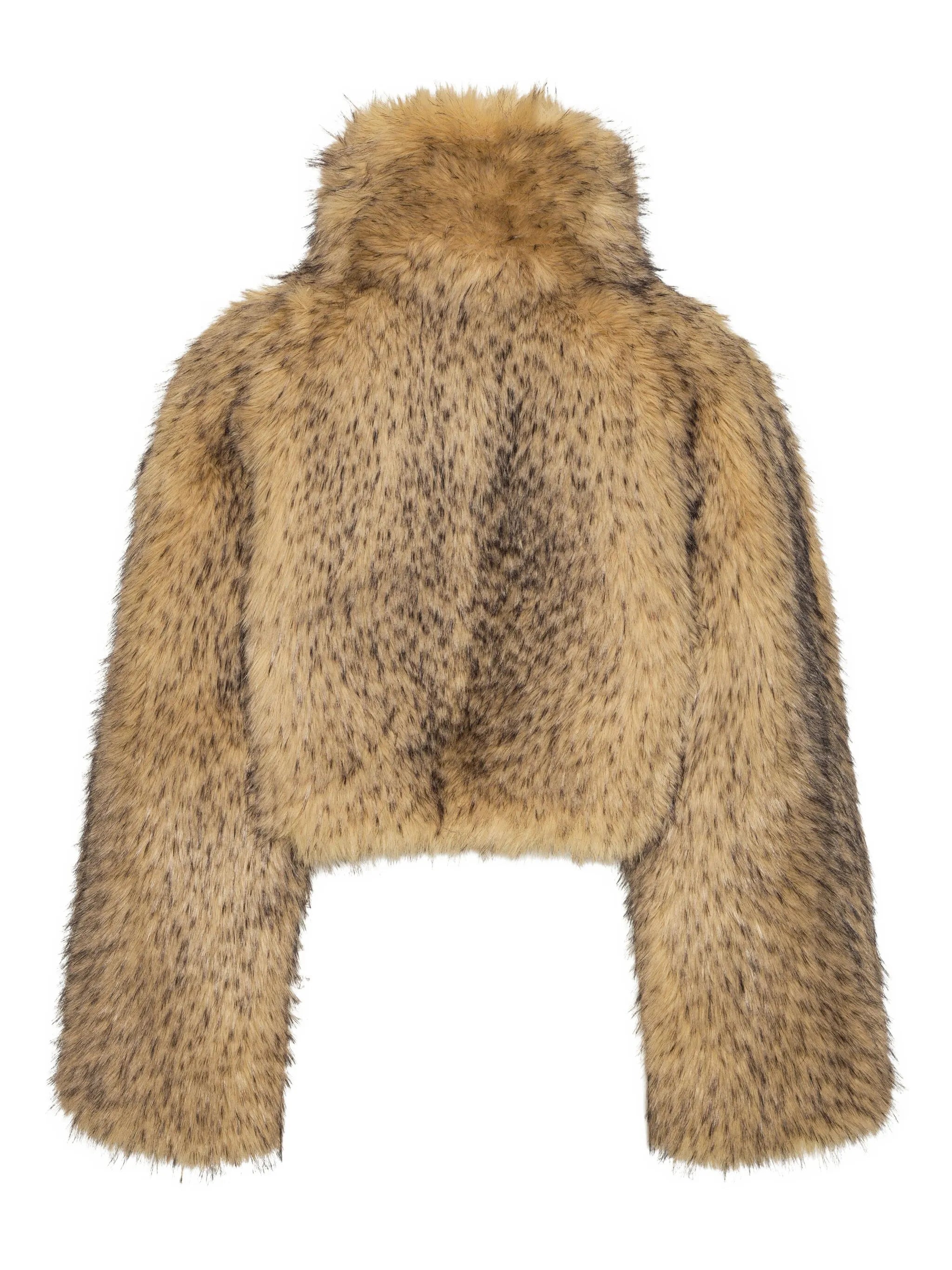 high-neck cropped jacket