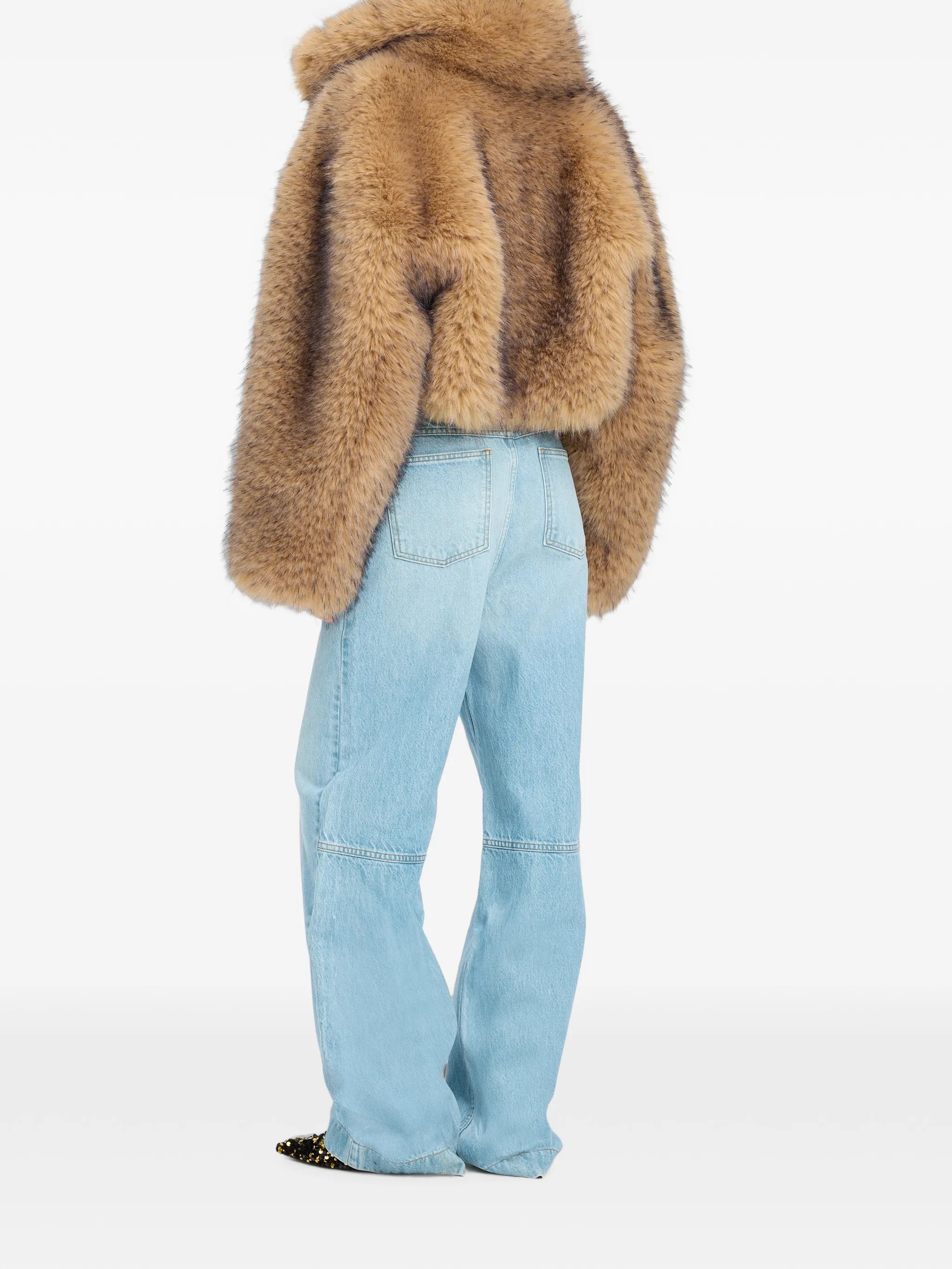 high-neck cropped jacket