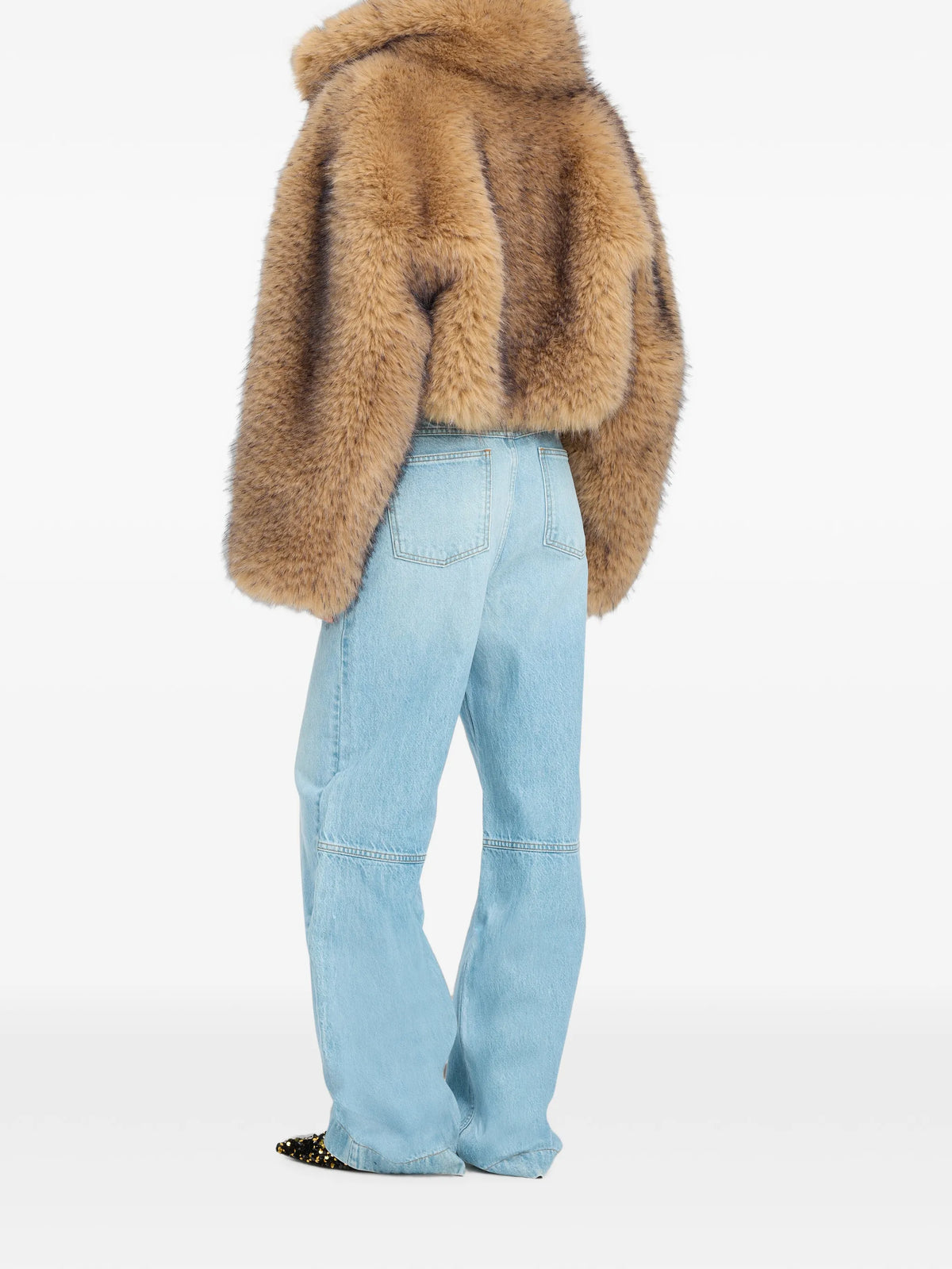 high-neck cropped jacket