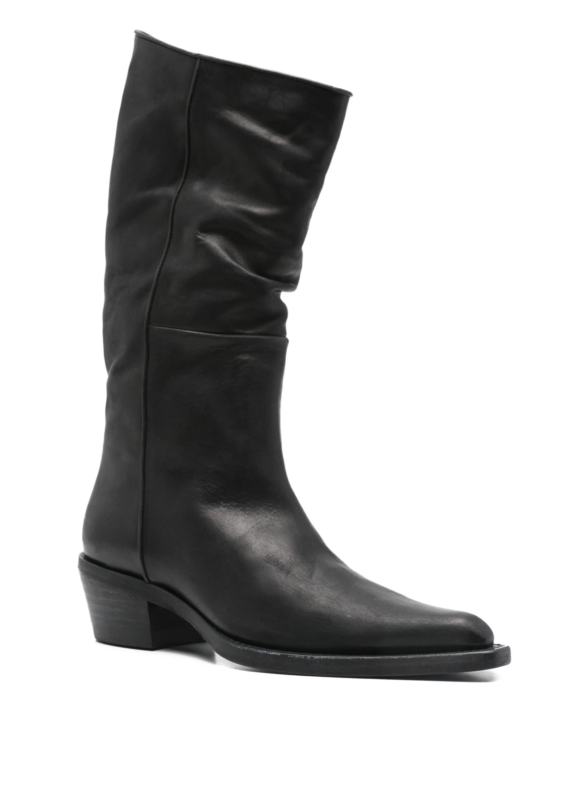 45mm leather pointed-toe boots