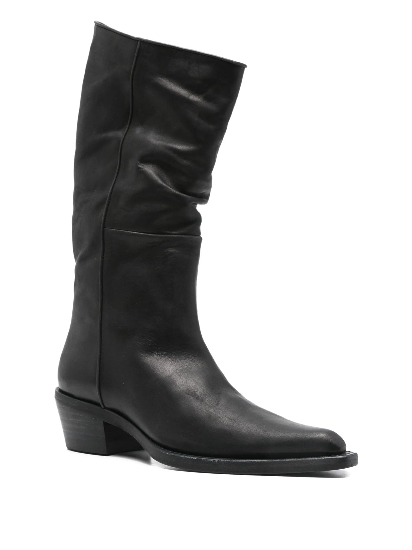 45mm leather pointed-toe boots