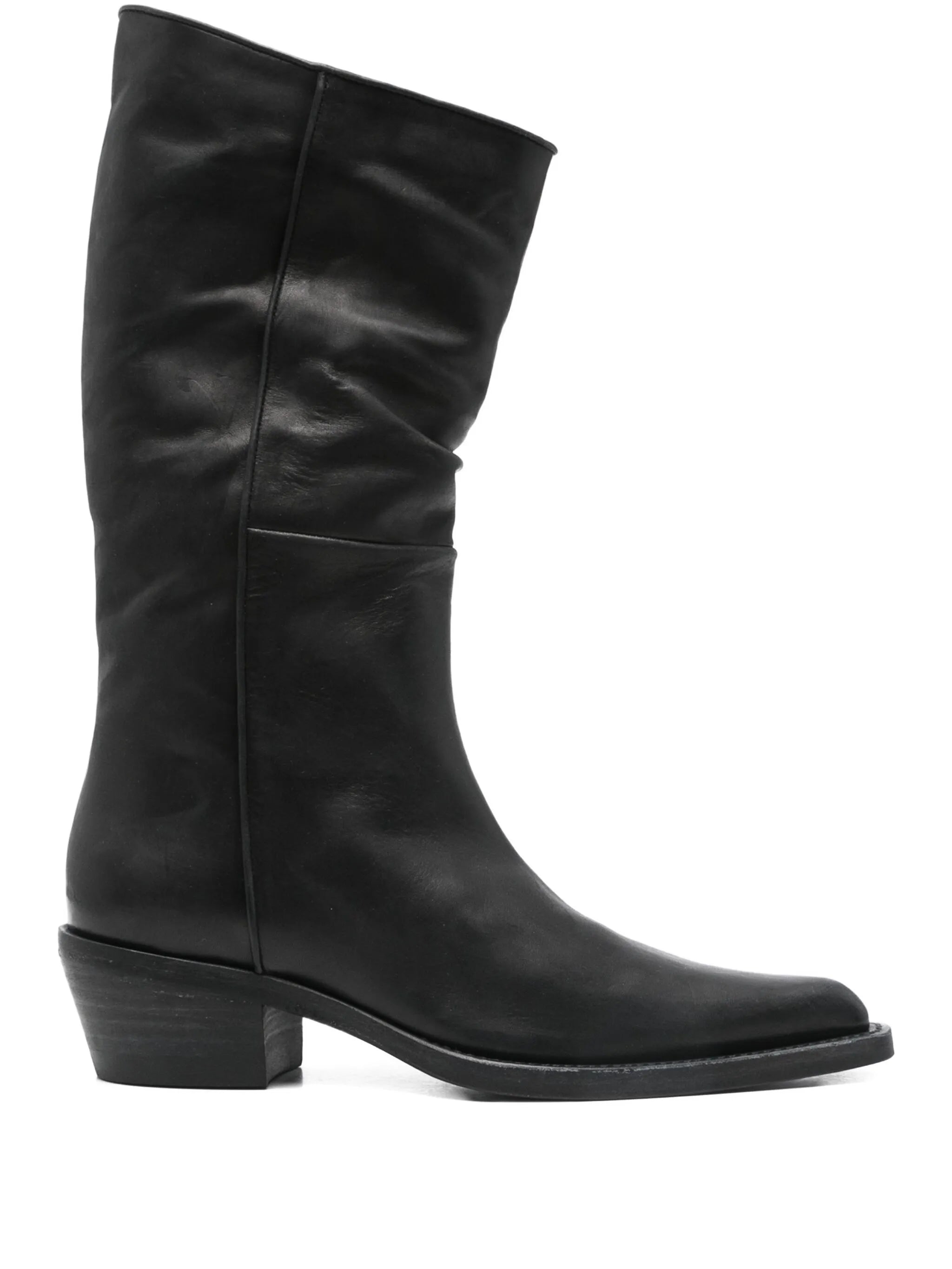 45mm leather pointed-toe boots