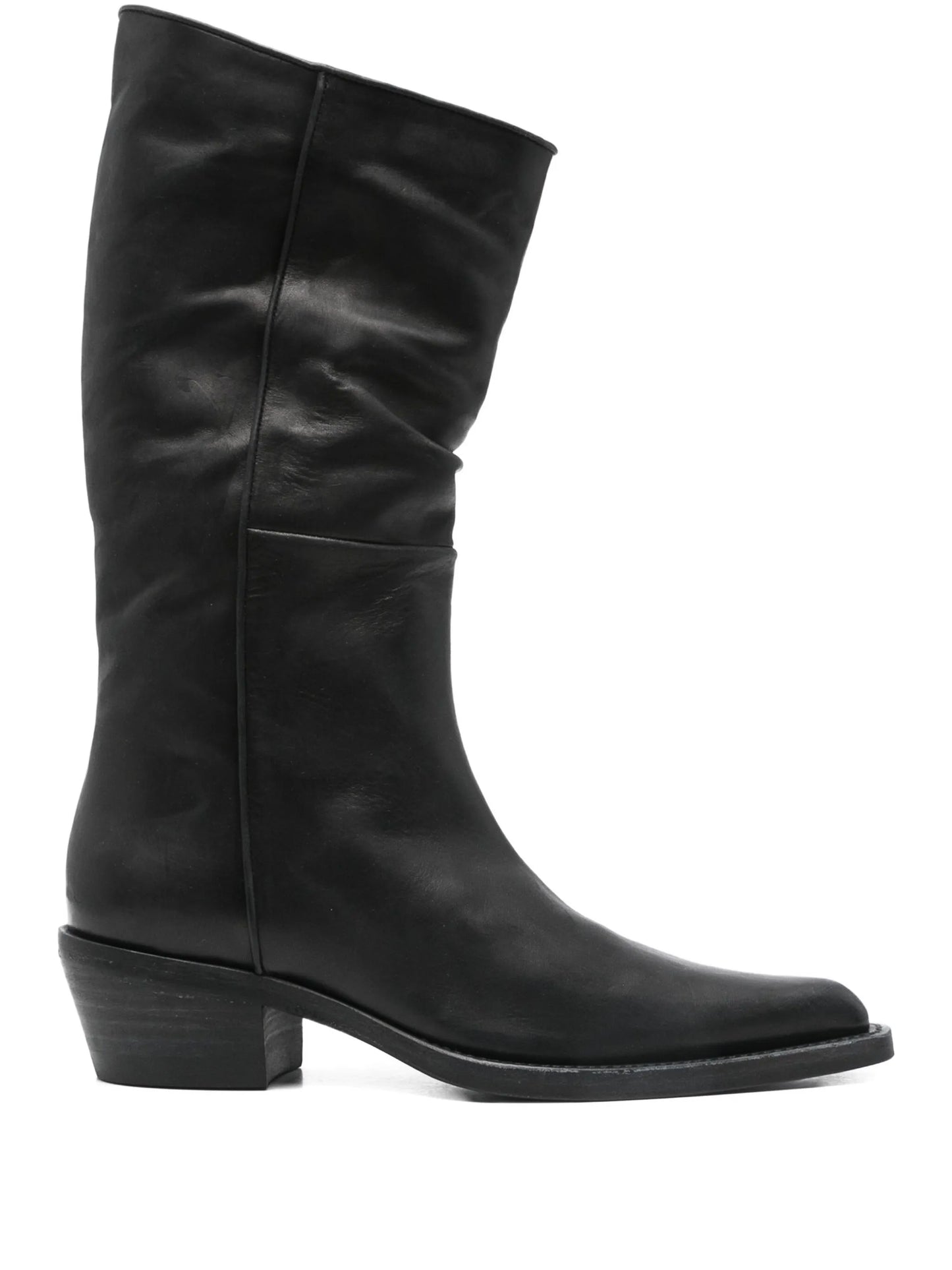 45mm leather pointed-toe boots