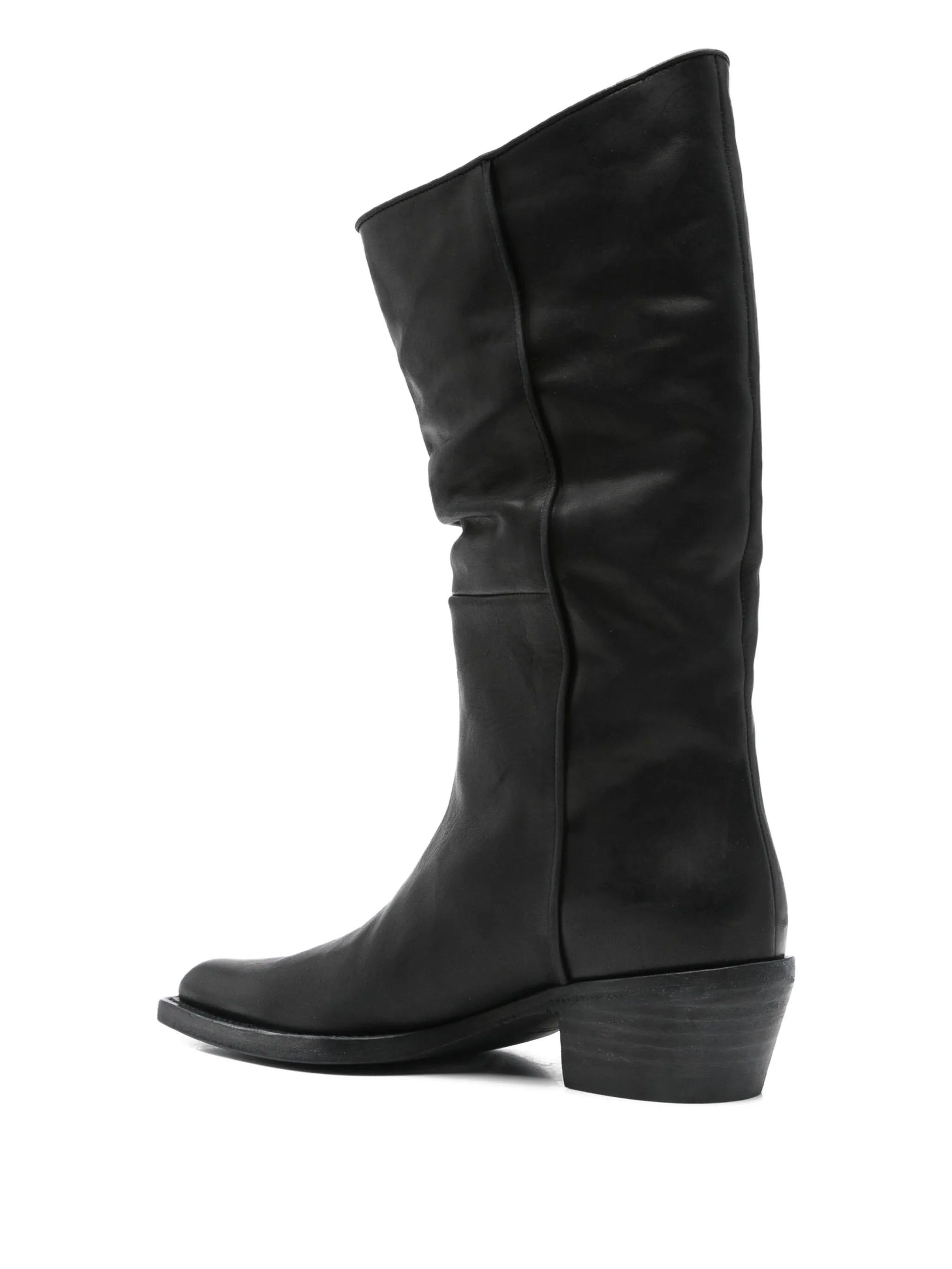 45mm leather pointed-toe boots