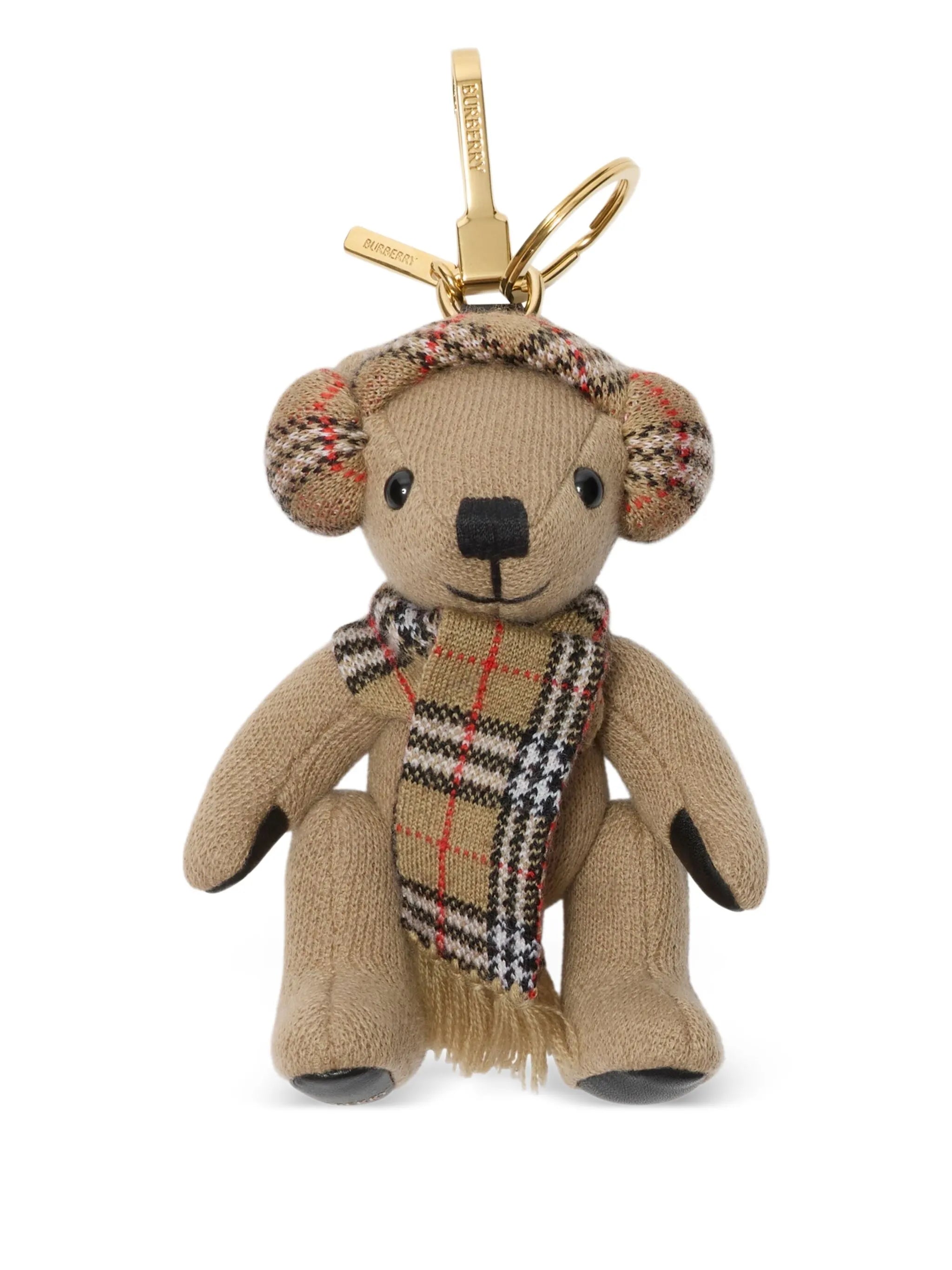 Thomas Bear check-scarf bag charm