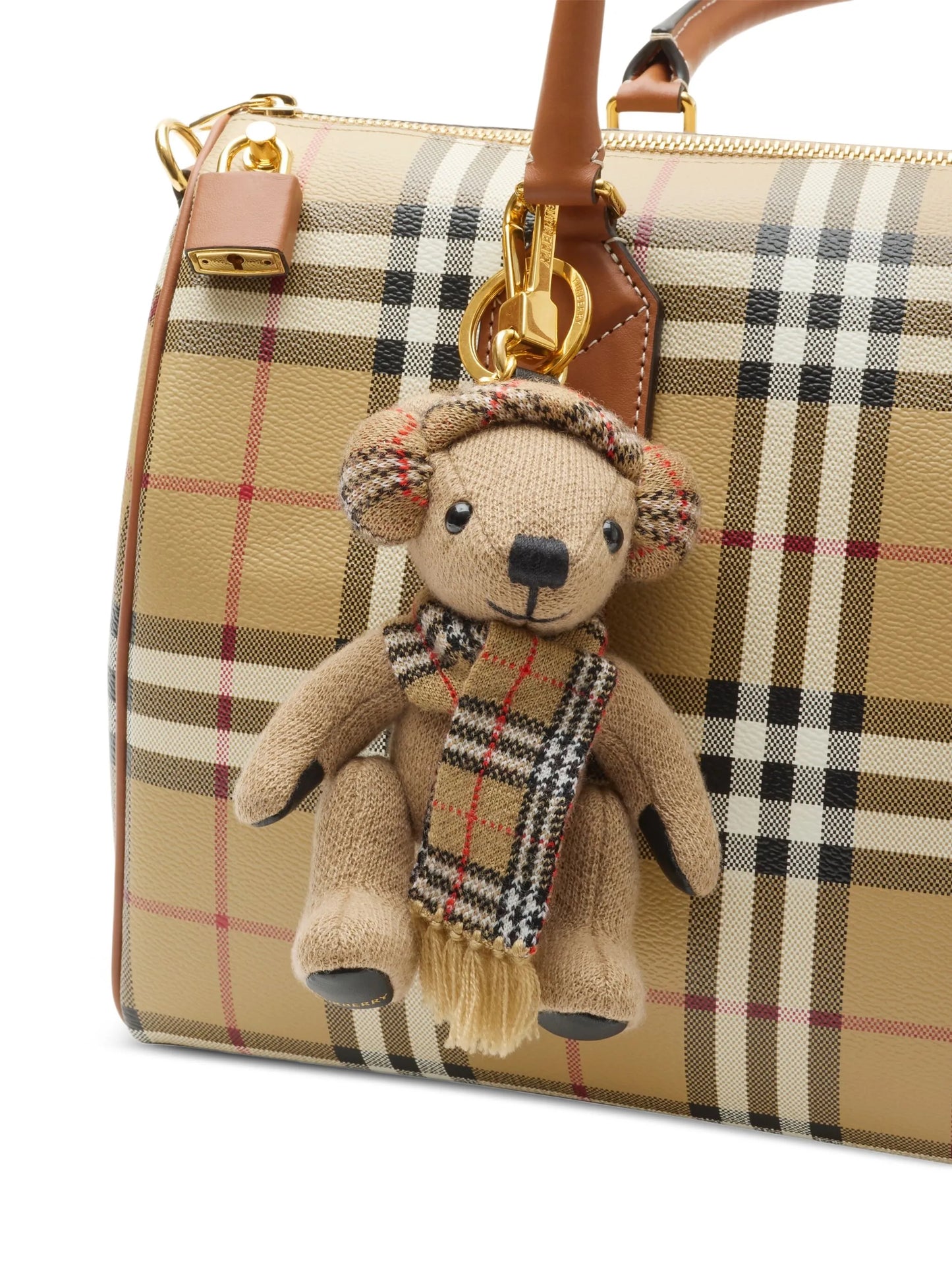Thomas Bear check-scarf bag charm