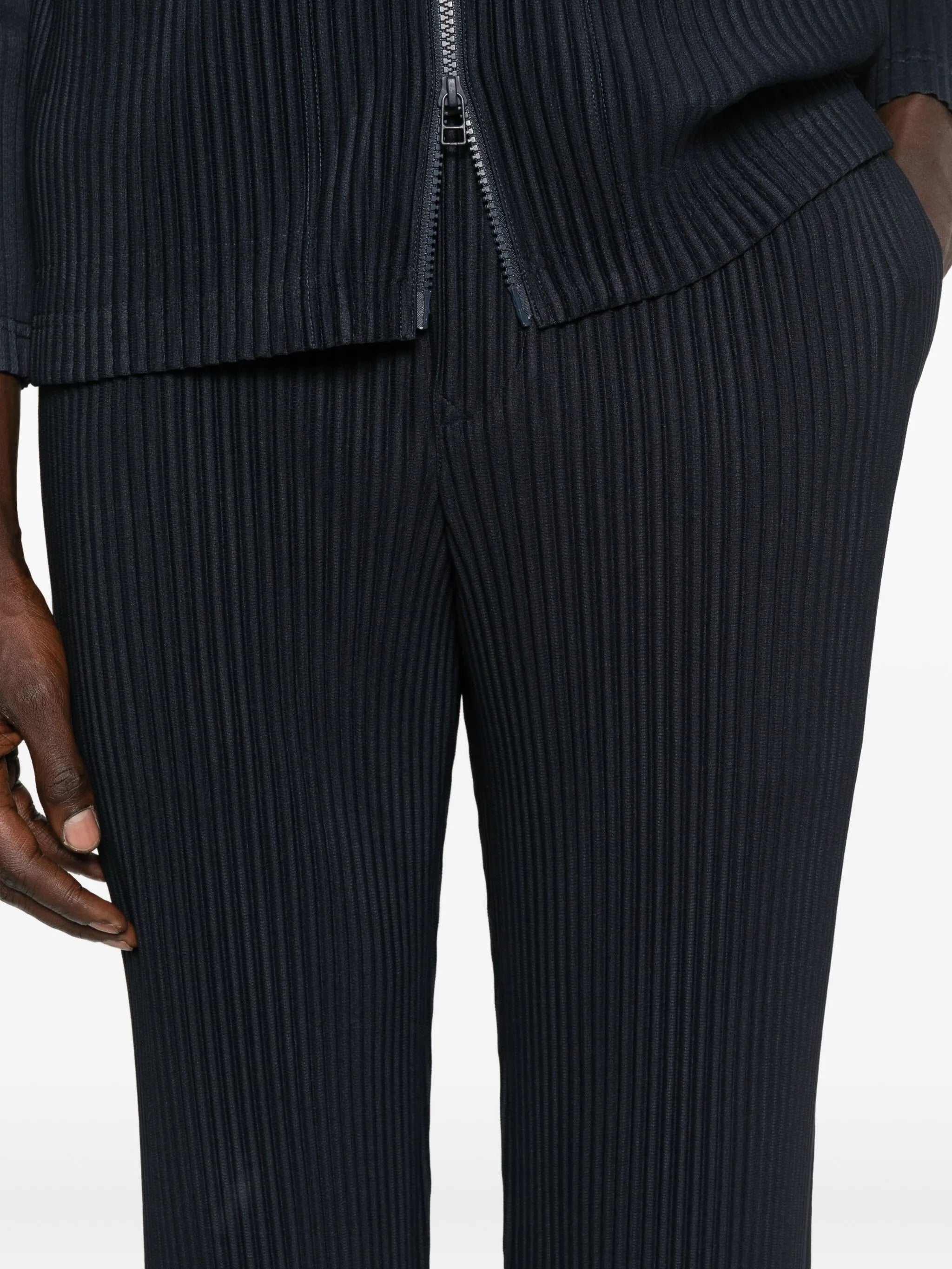 plissé elasticated trousers