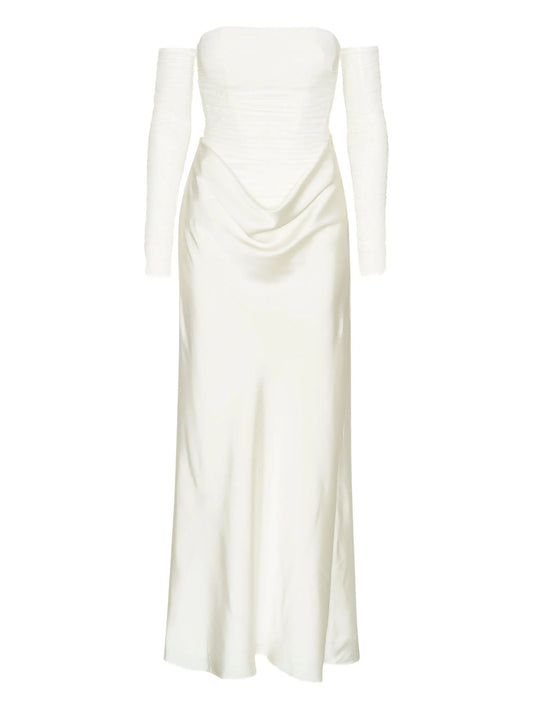 ruched-details maxi dress