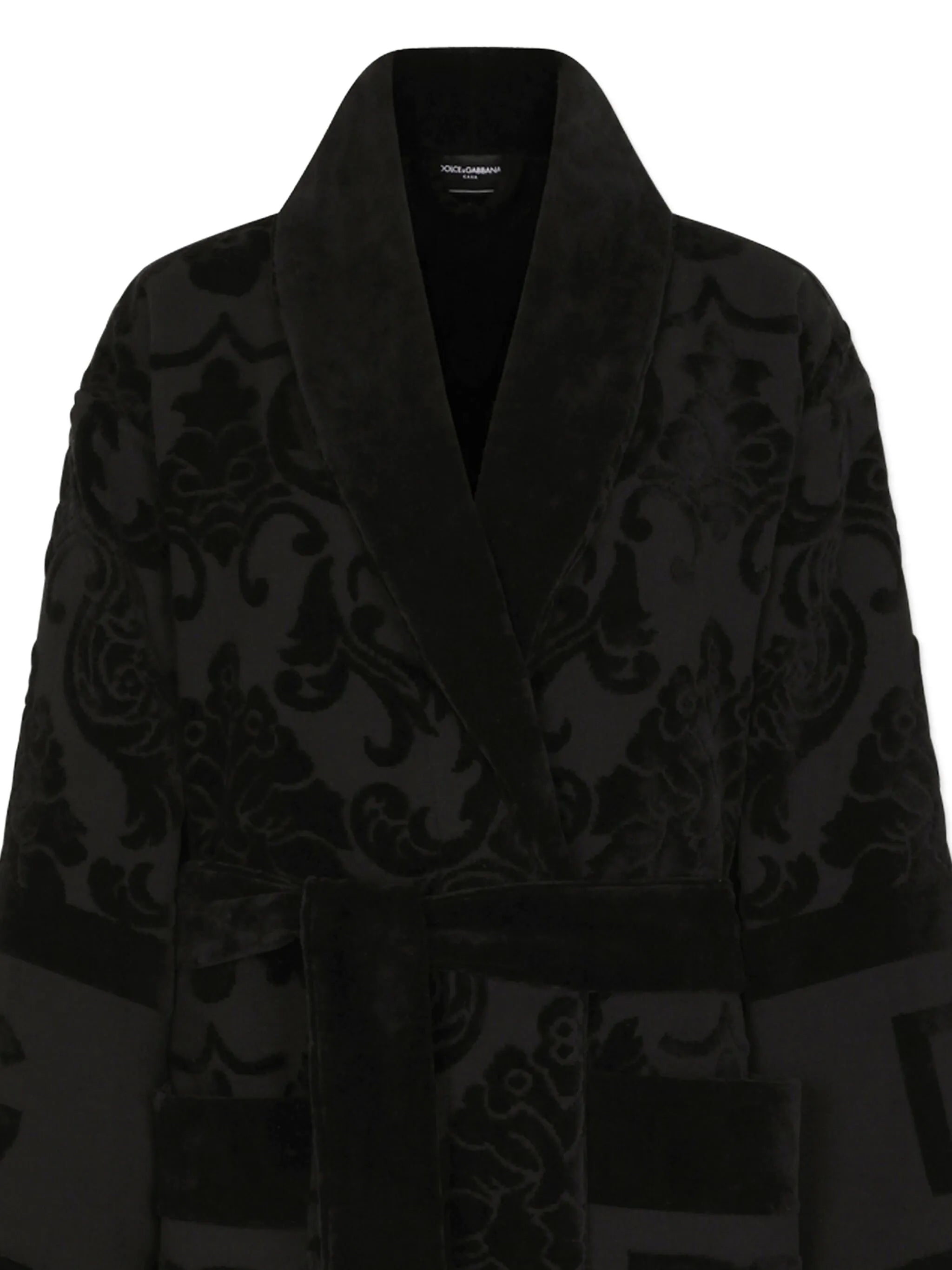 logo monogram jacquard bathrobe