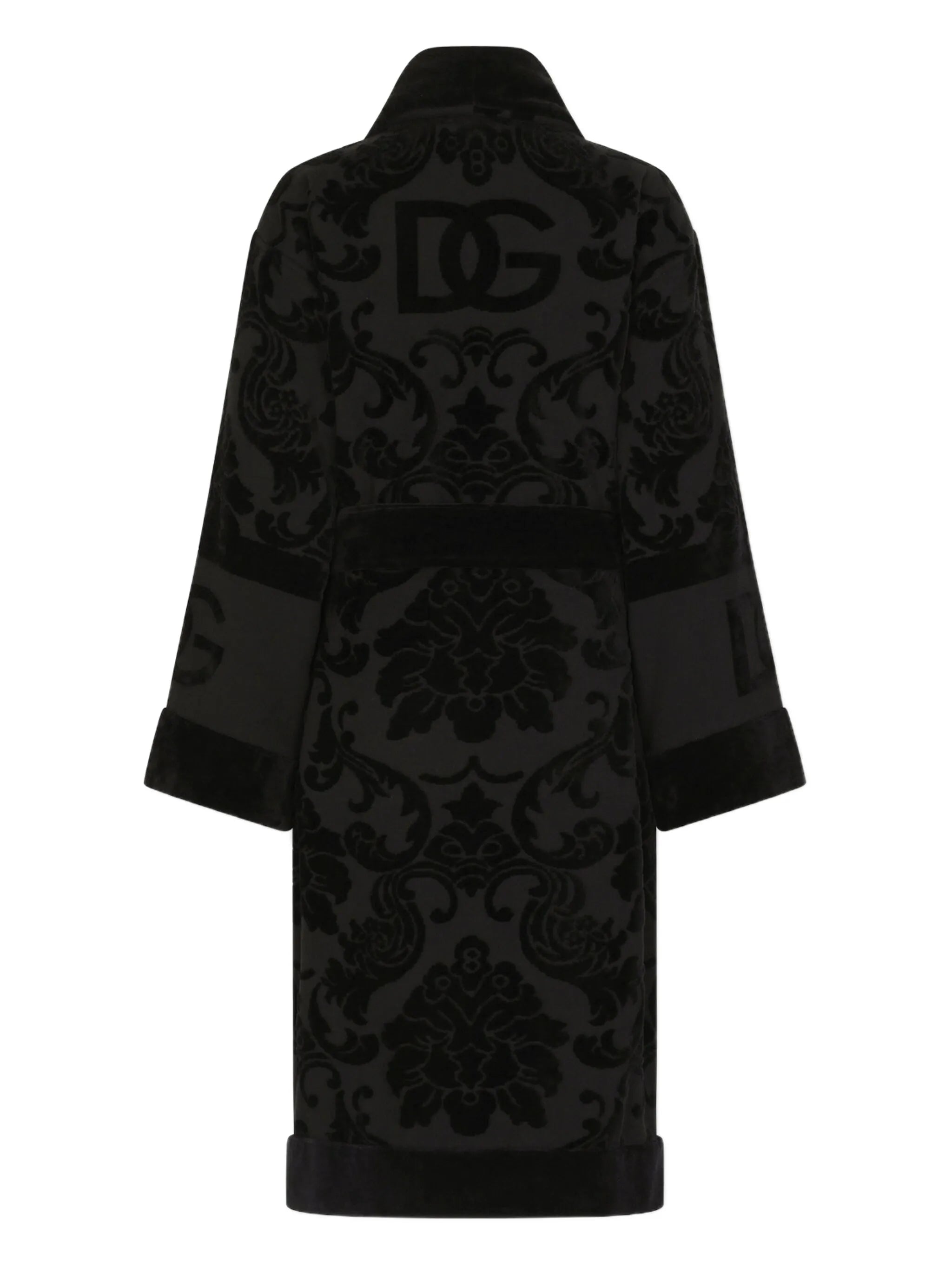 logo monogram jacquard bathrobe