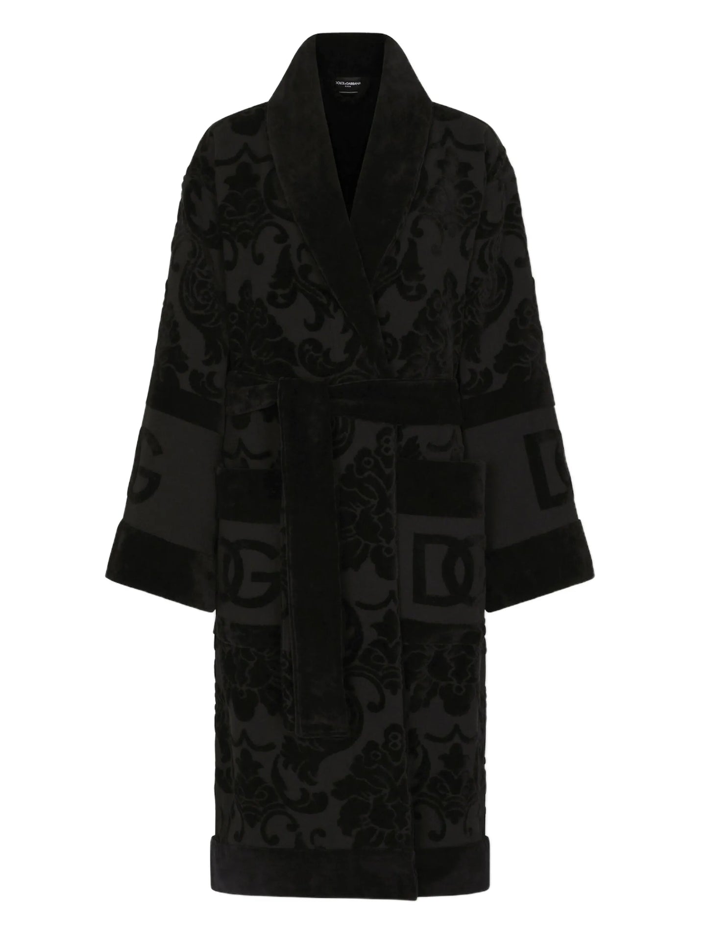 logo monogram jacquard bathrobe