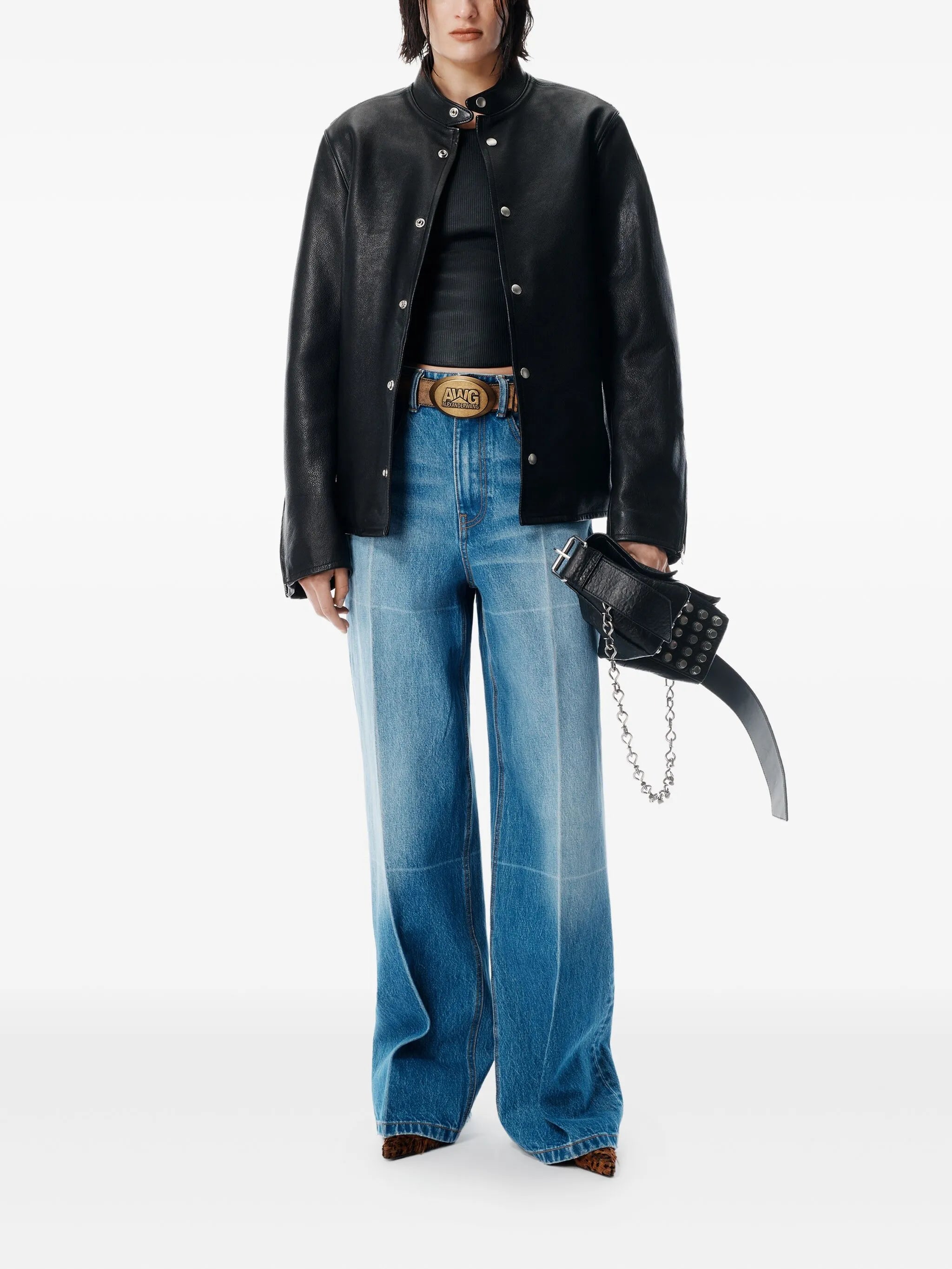 faded straight jeans