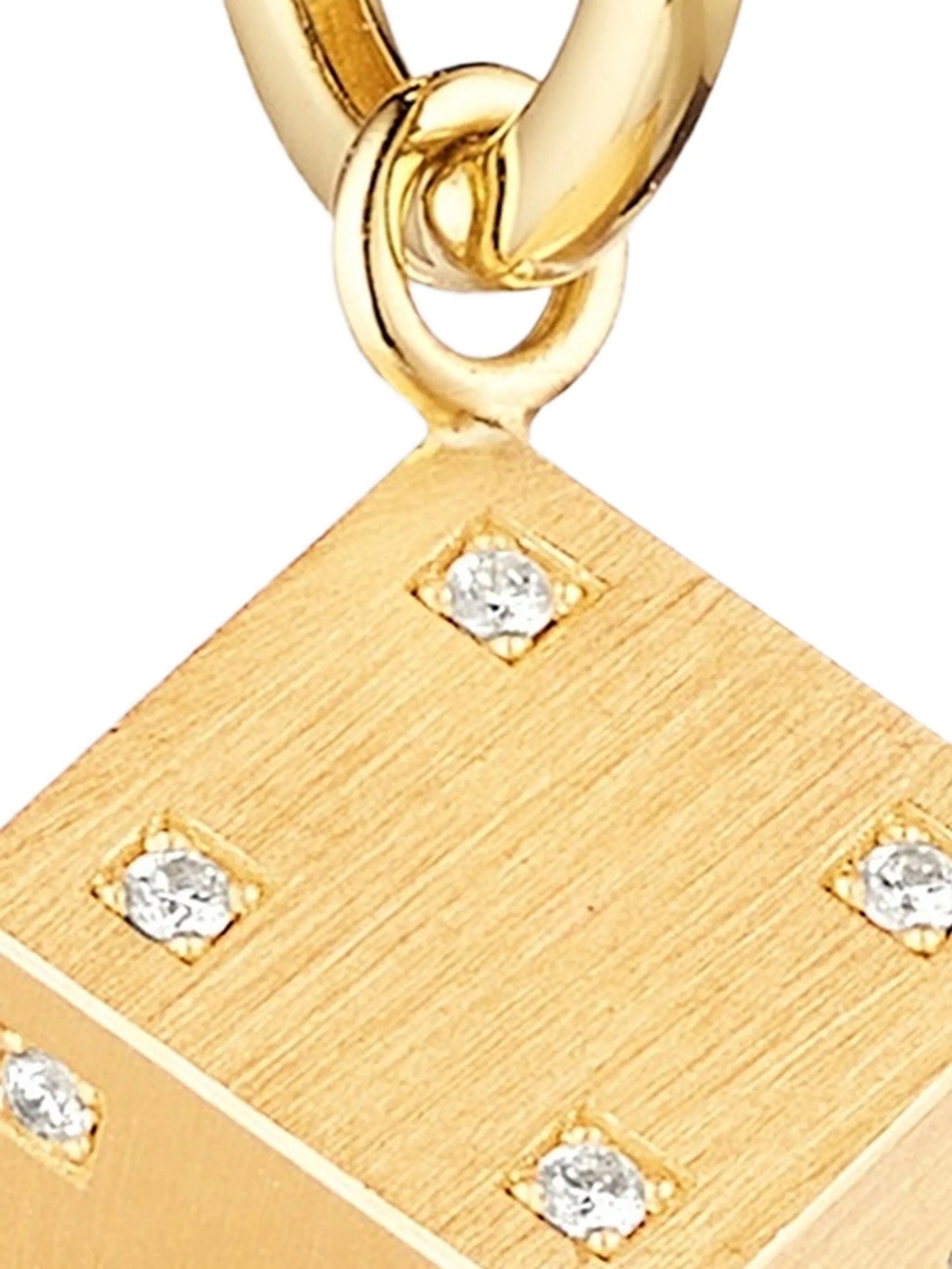 18K gold Dado diamond charm