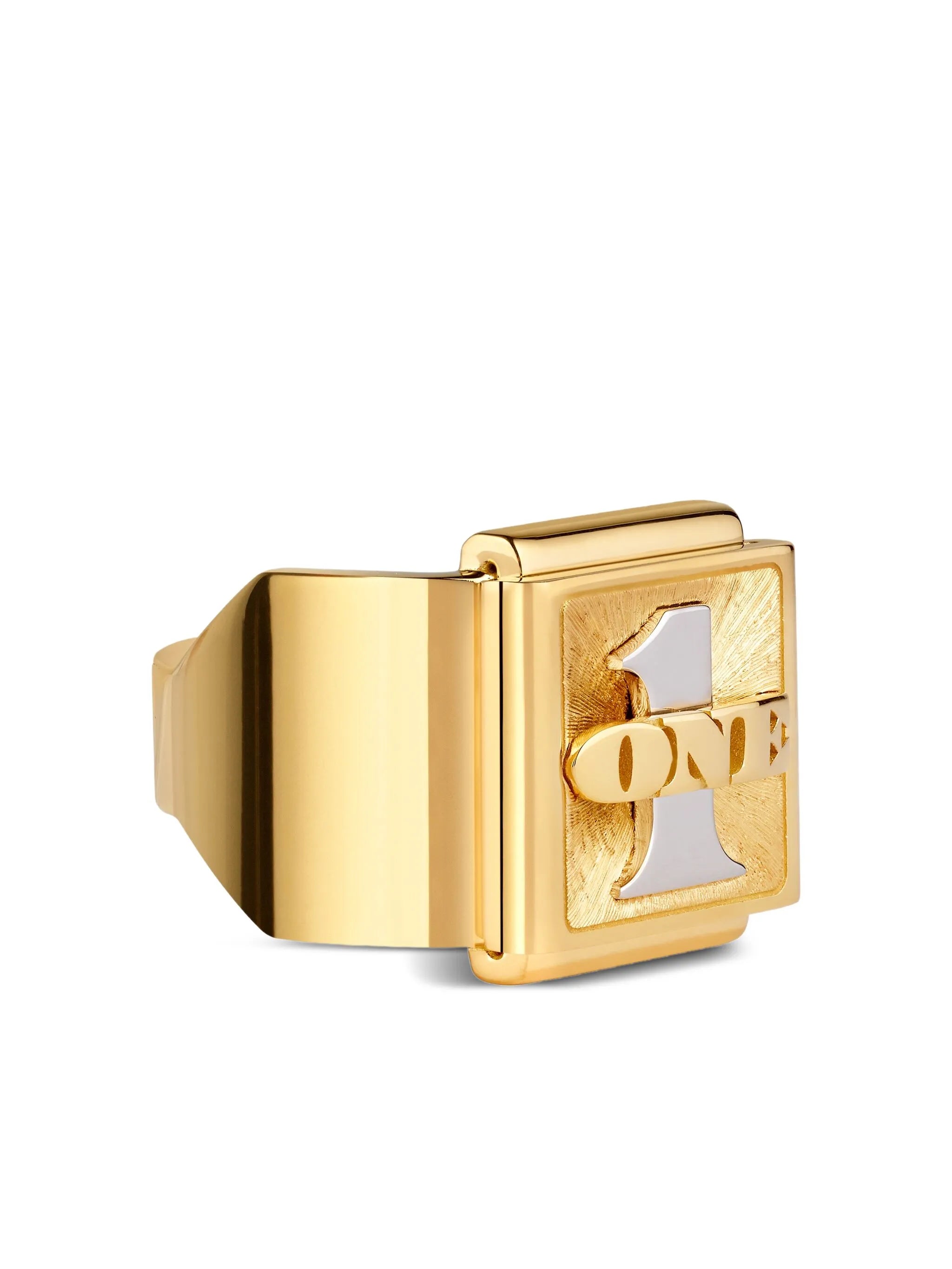 18K yellow gold small Buck ring