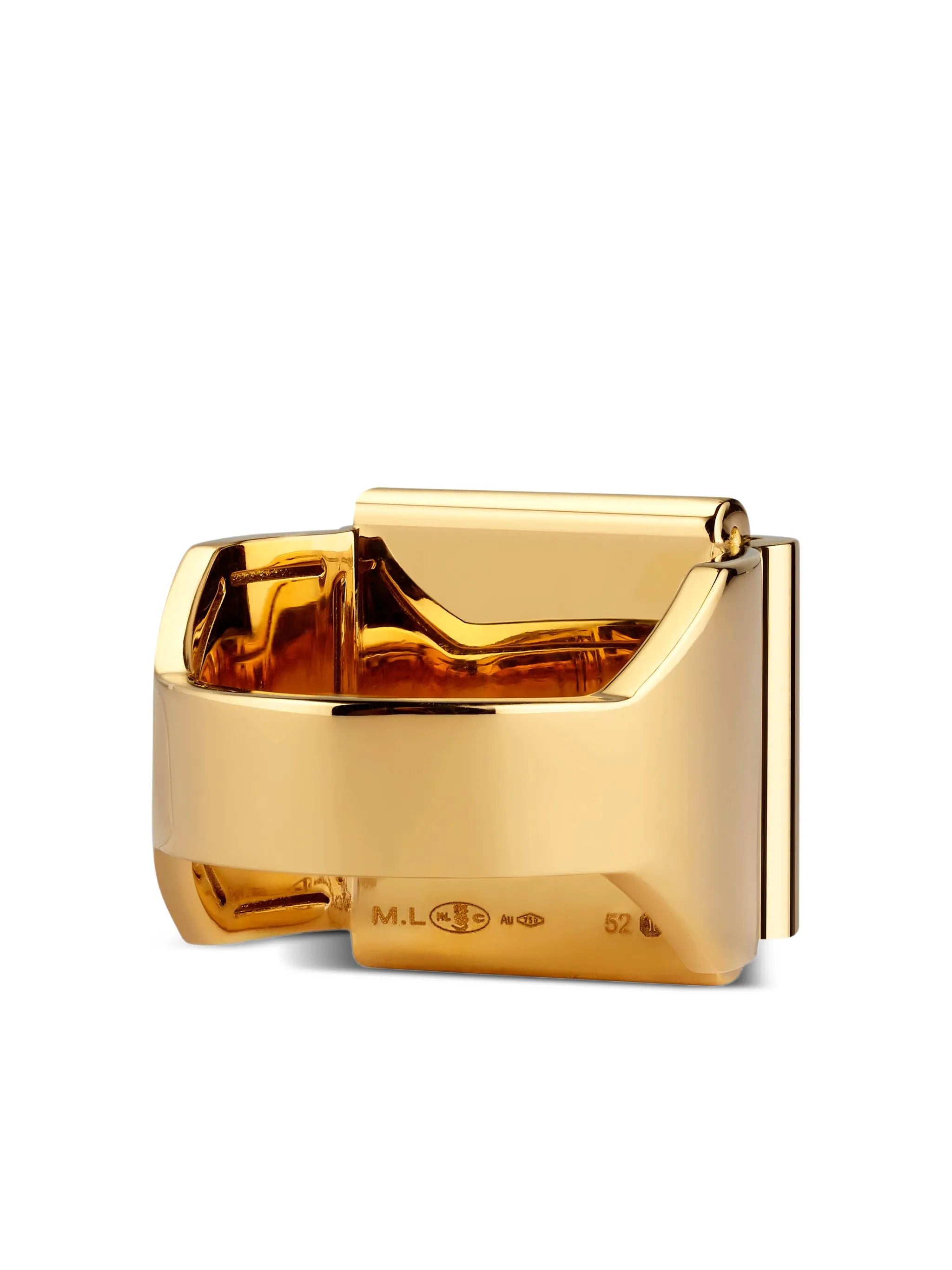 18K yellow gold small Buck ring