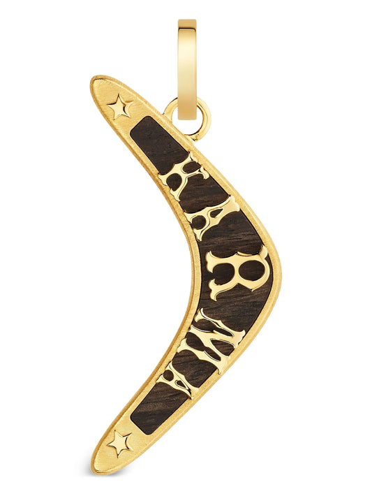 18K yellow gold Ebony Karma pendant