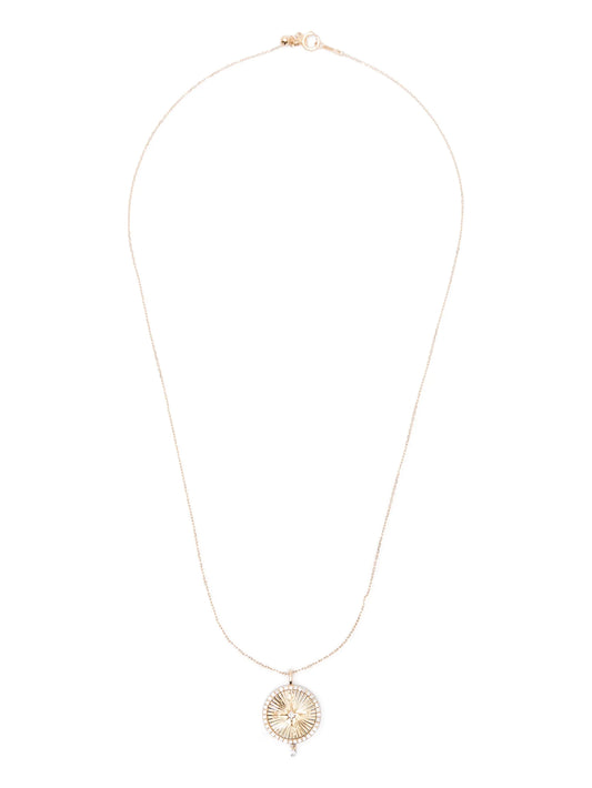 18CT Yellow Gold compass diamond necklace