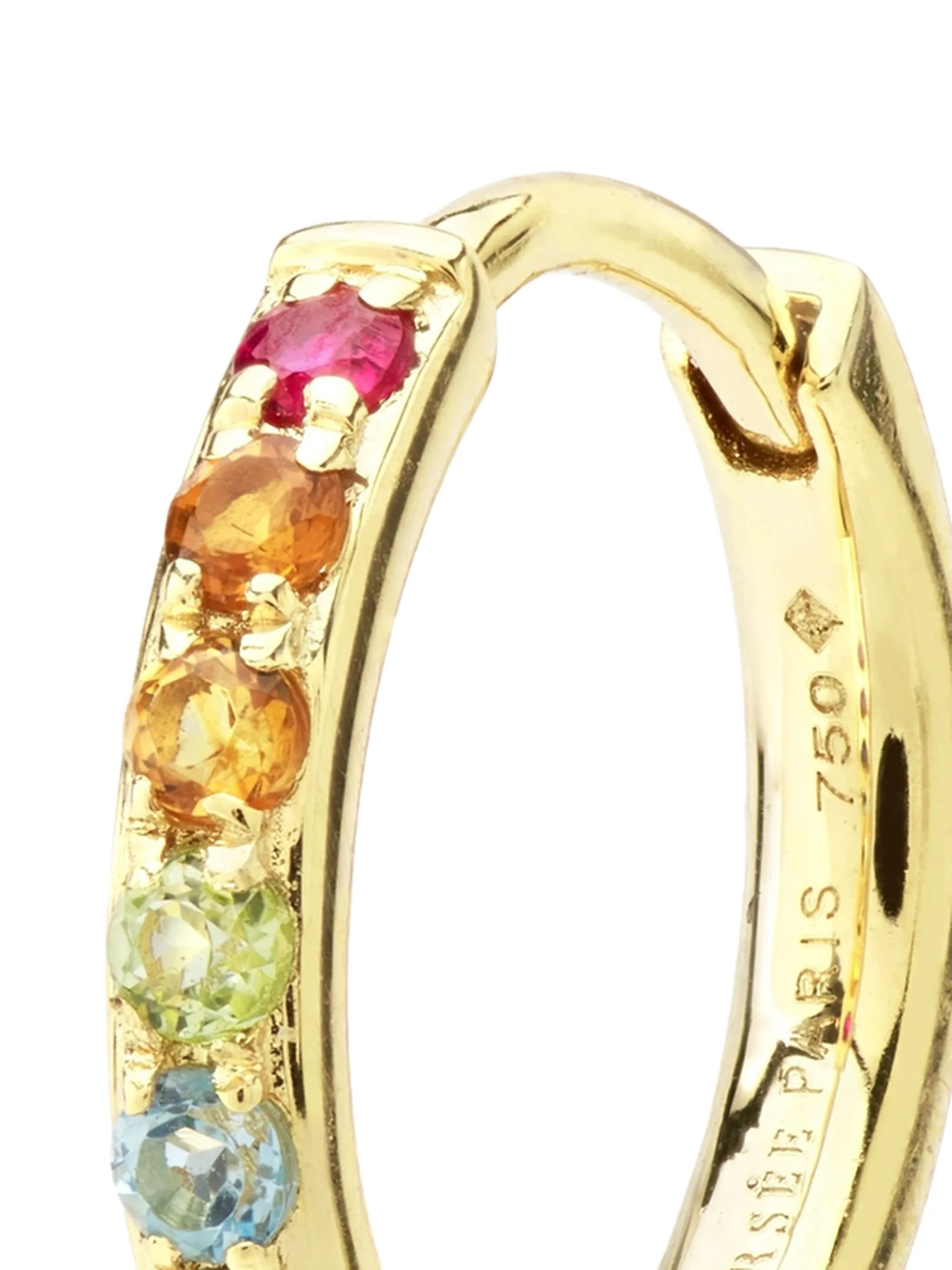 18K yellow gold diamond single earring