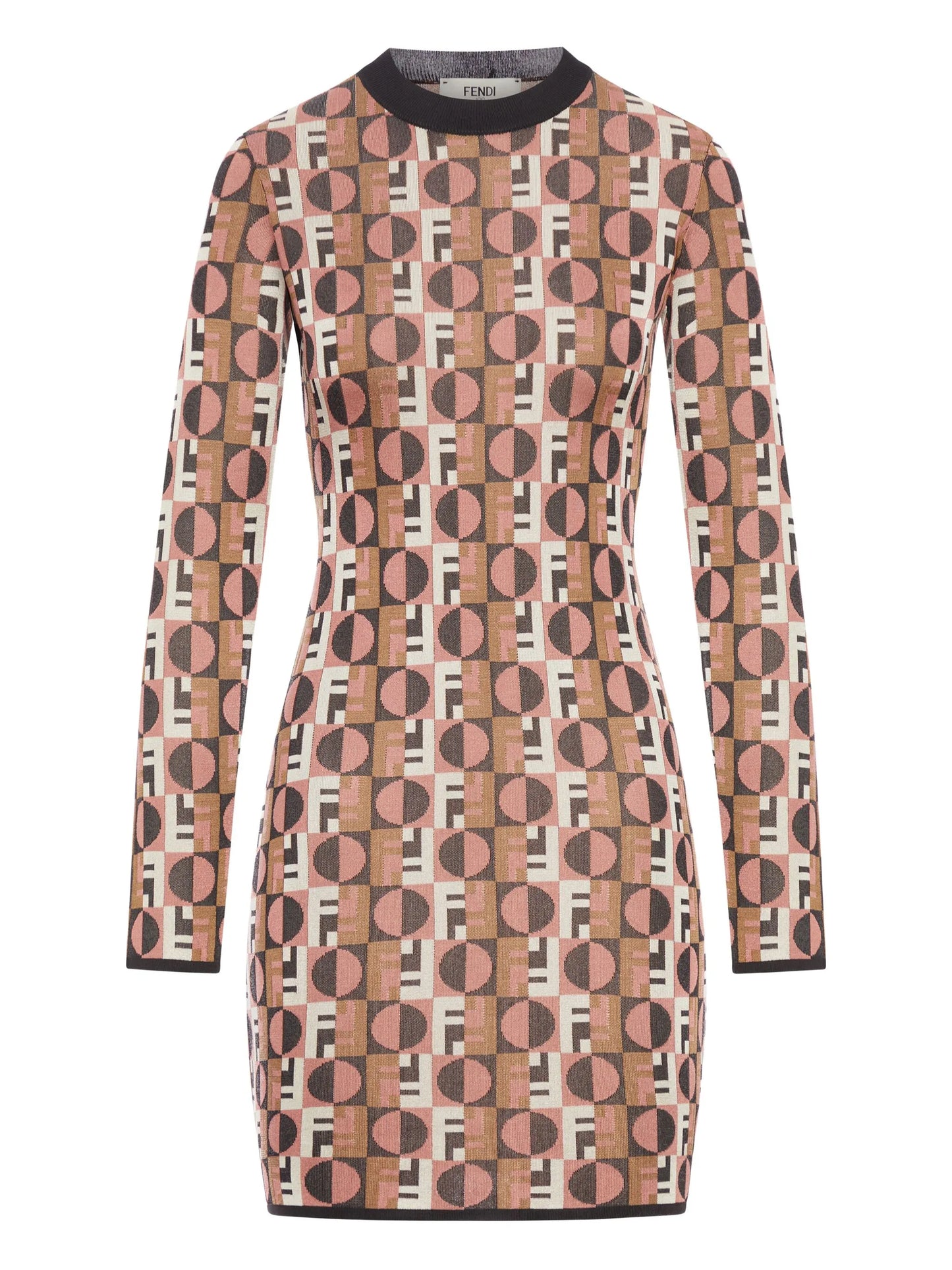 Optical geometric day dress