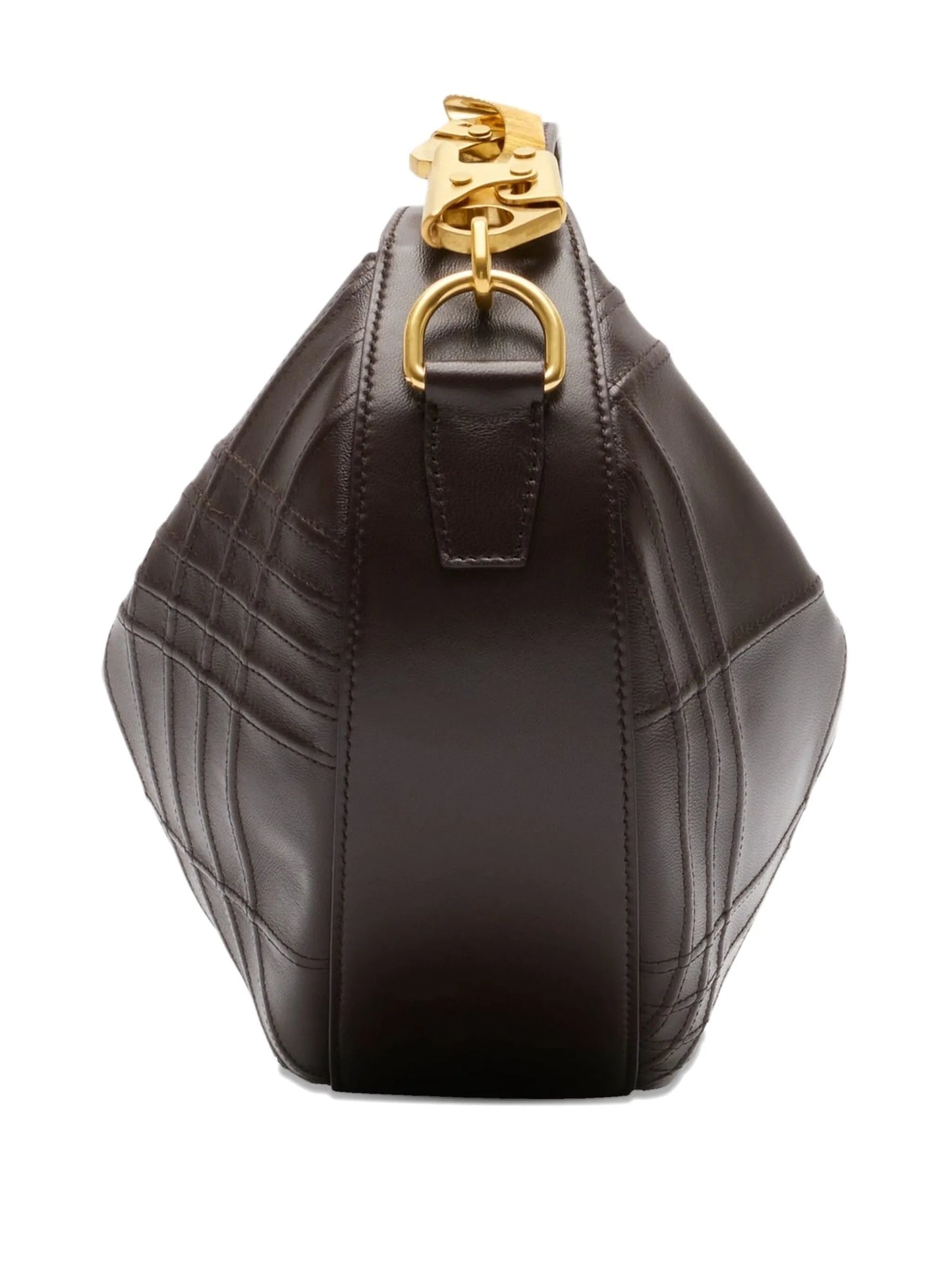 Knight Arc pintuck-check tote bag