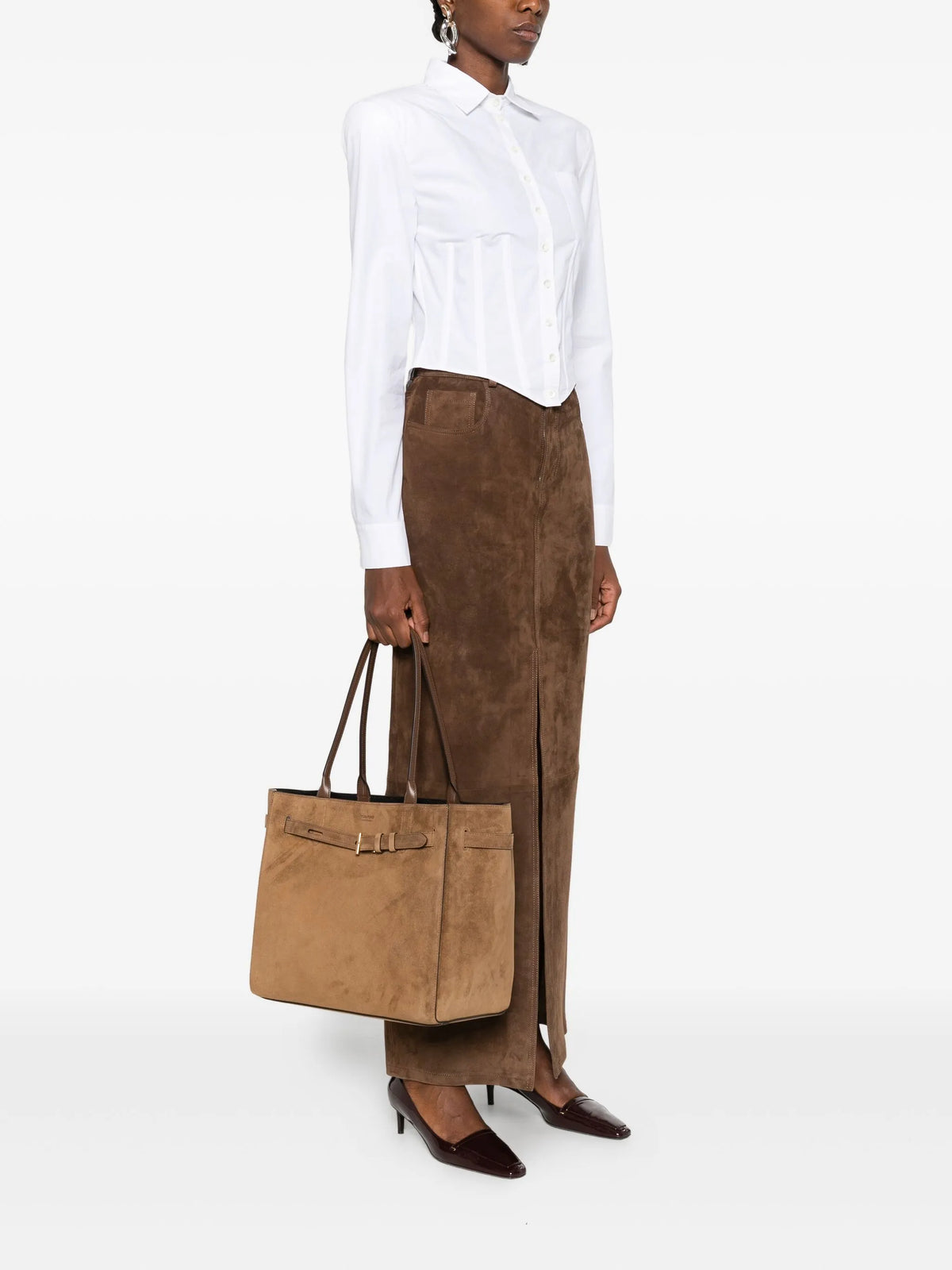 suede leather Audrey medium tote