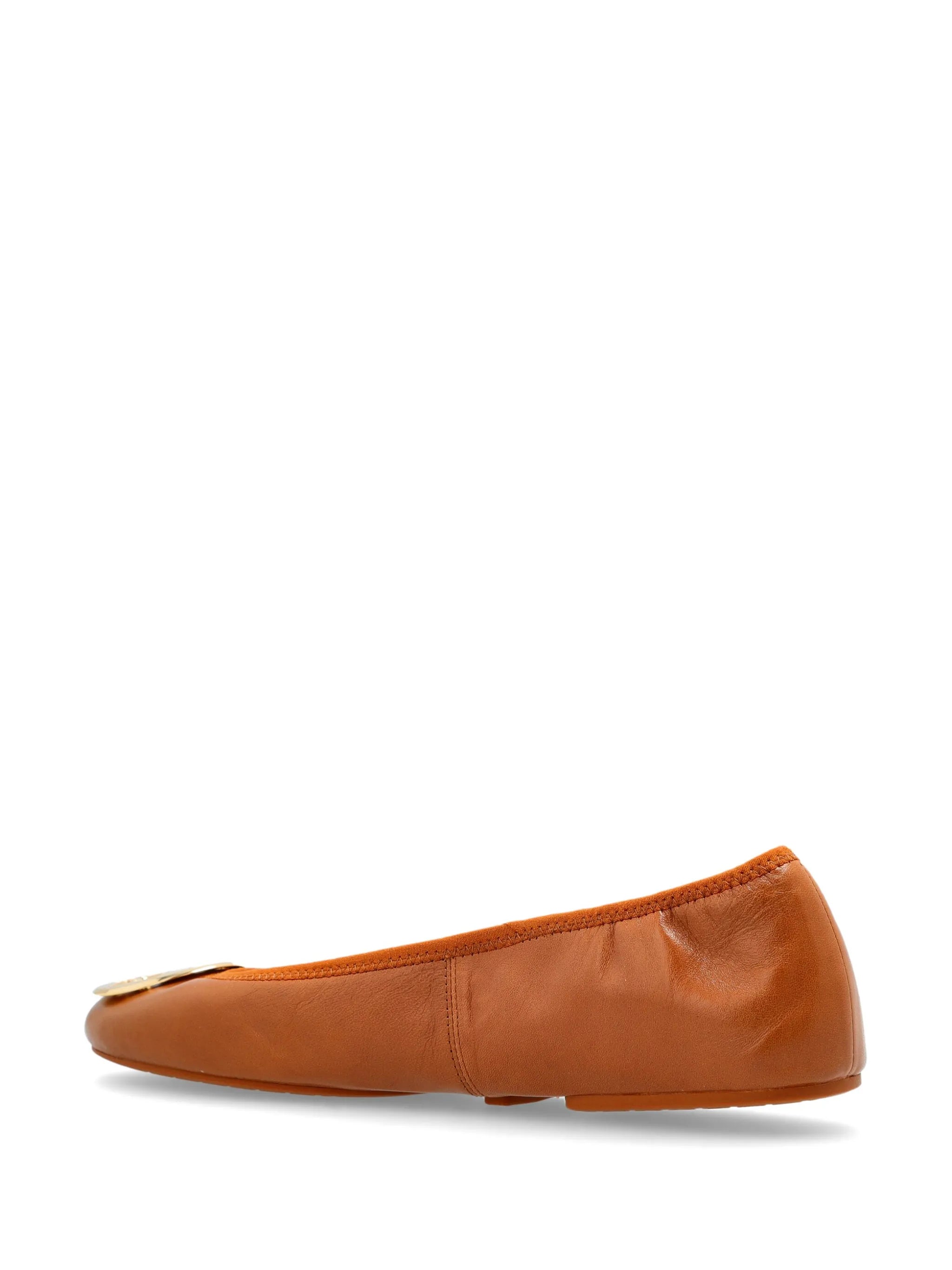 leather logo-detail pumps