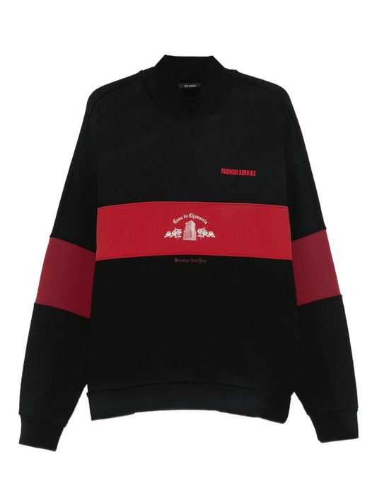 colourblock mock-neck sweater