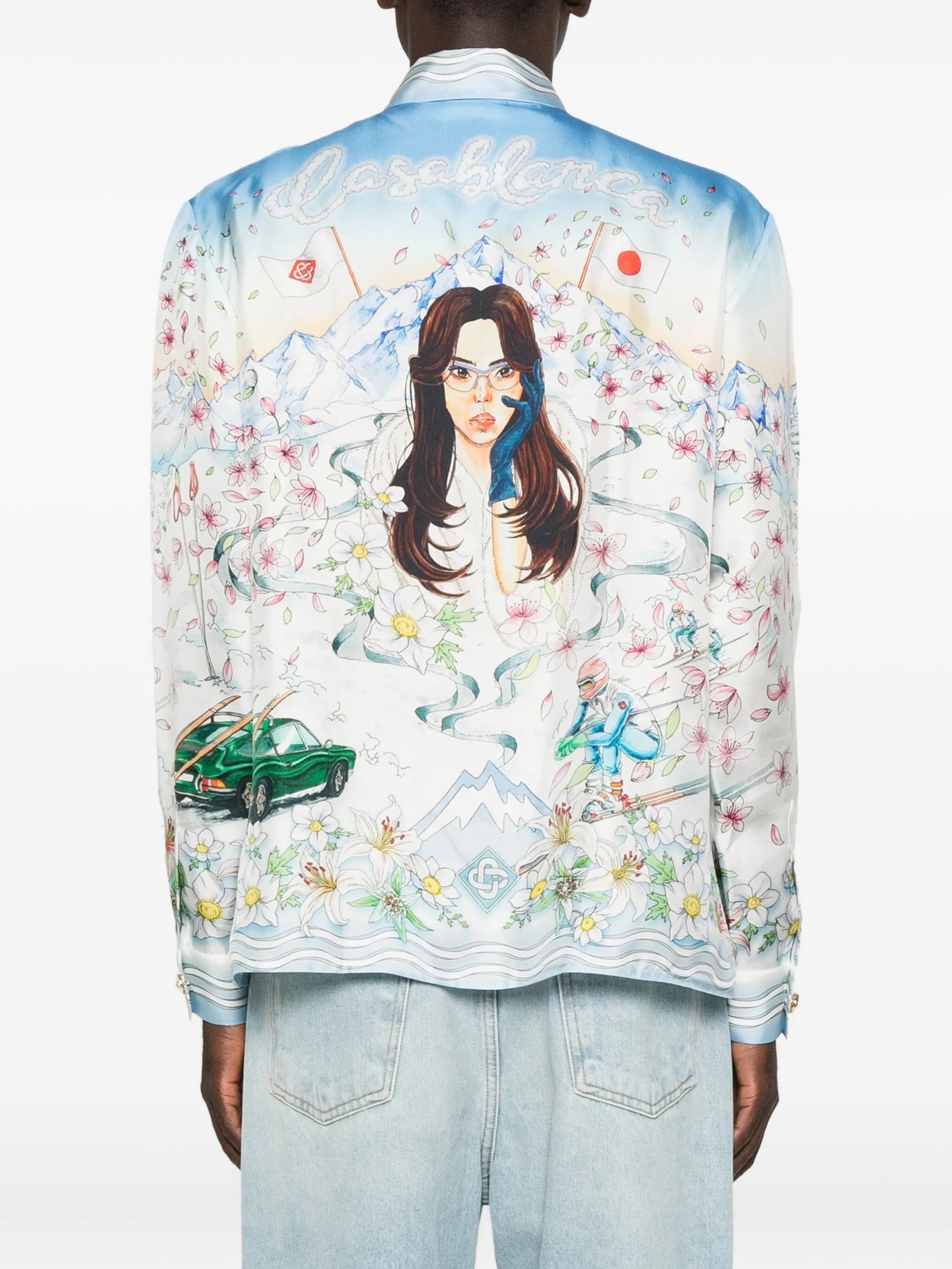 long-sleeve graphic-print shirt